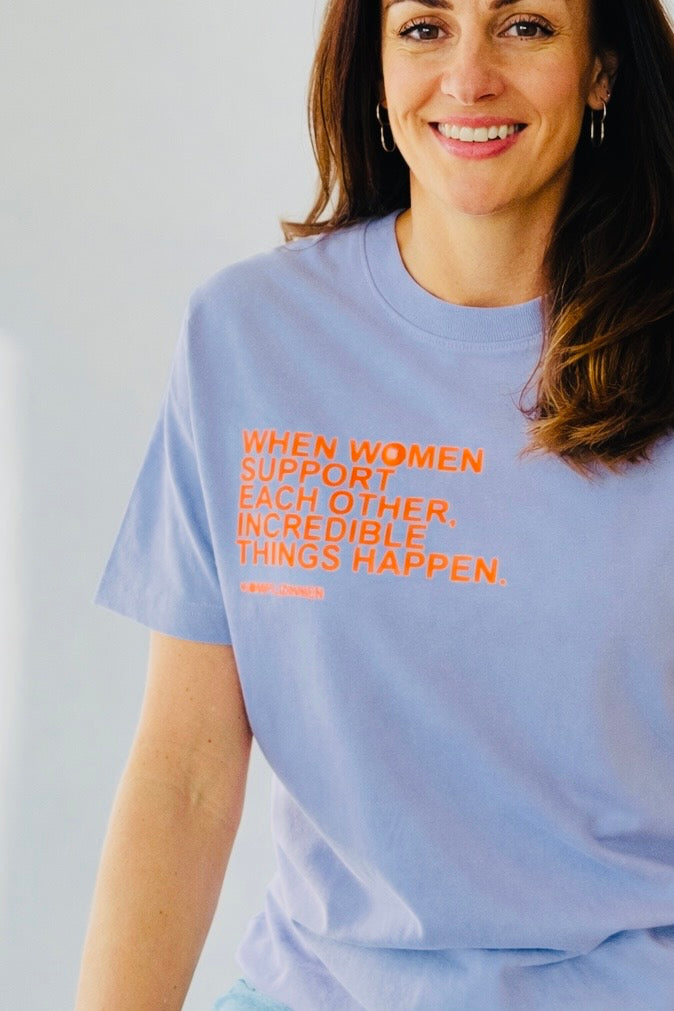 Shirt WOMEN lilac/ neon orange