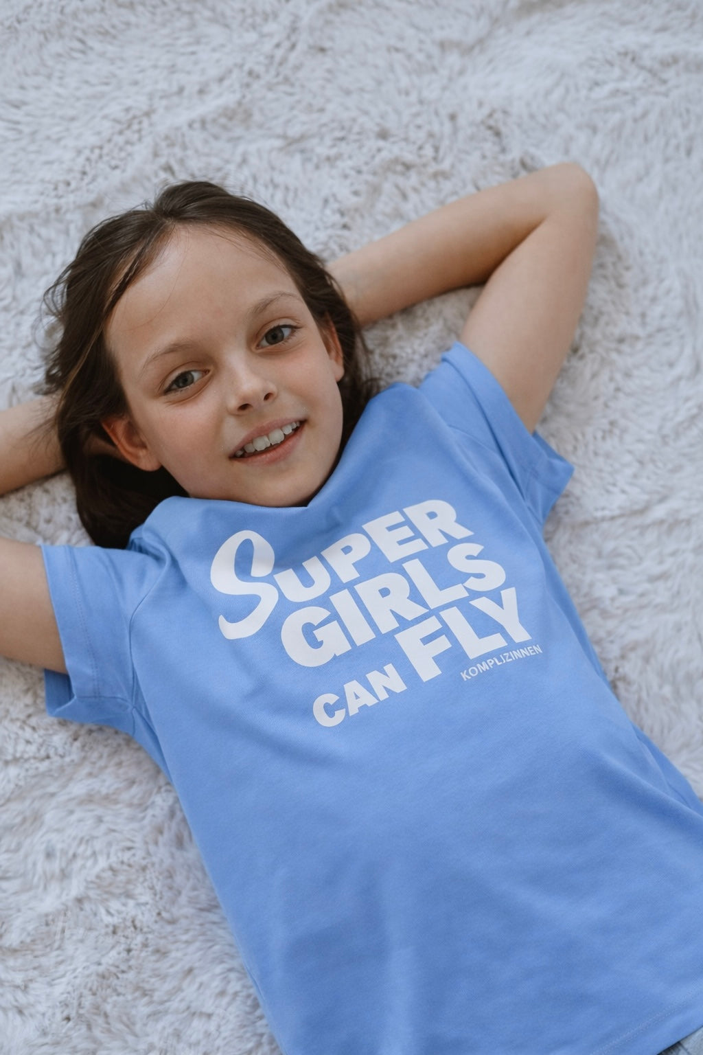 Kids Shirt SUPERGIRLS sky blue/ white
