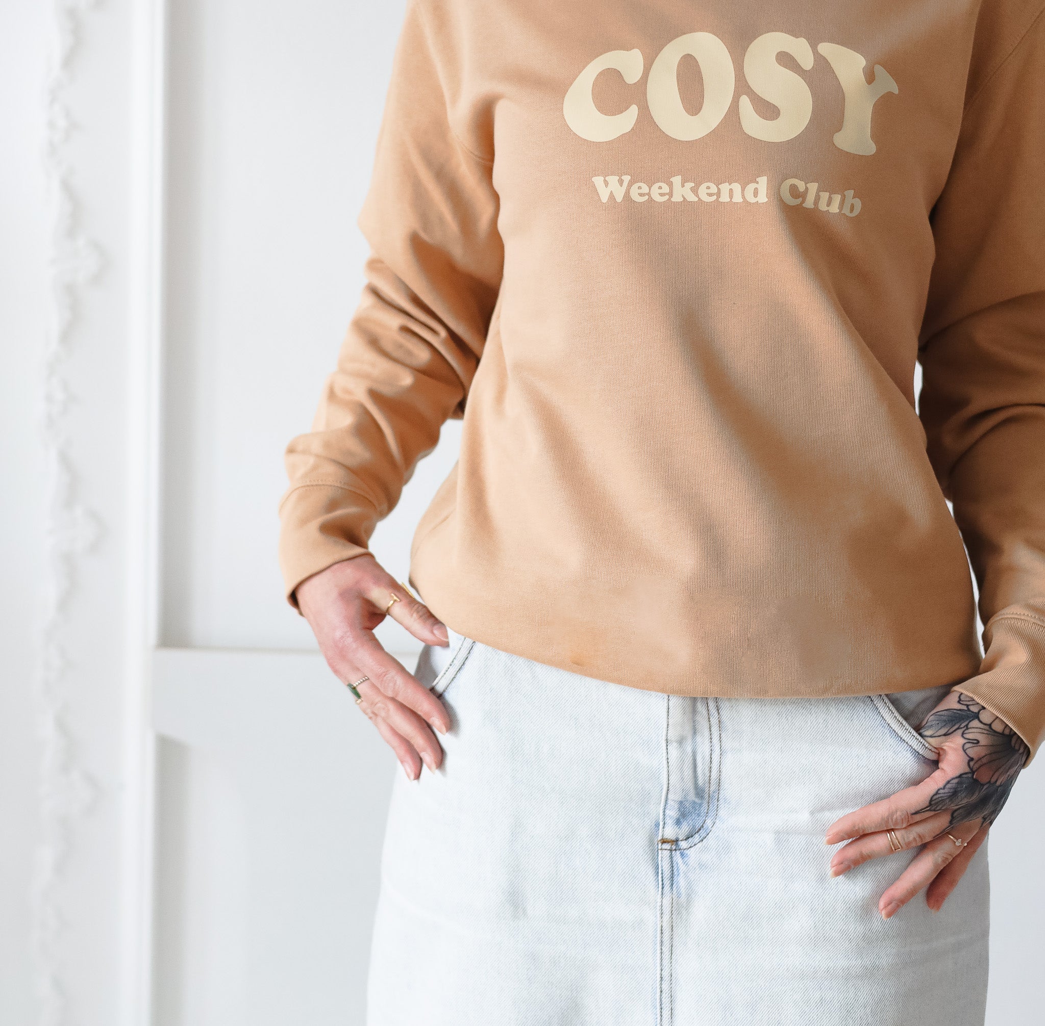 COSY Weekend Sweater sand/ creme