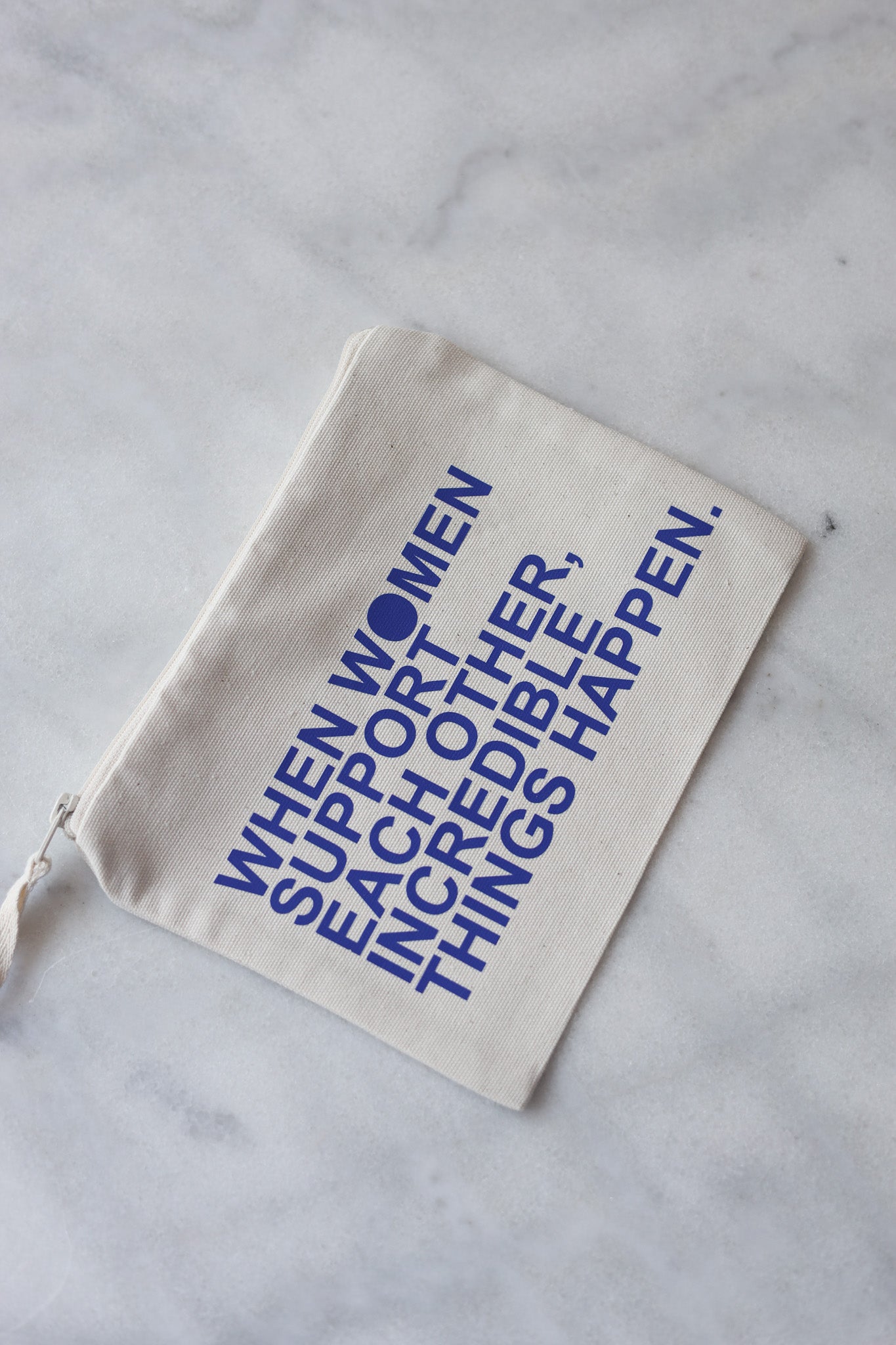 Pouch WOMEN biege/ blue