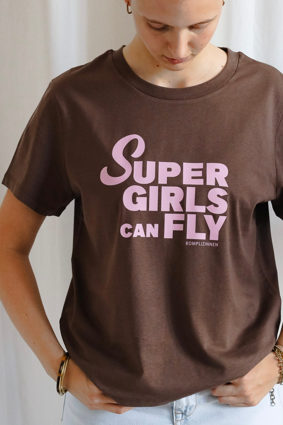 Shirt SUPERGIRLS brown/ rosé
