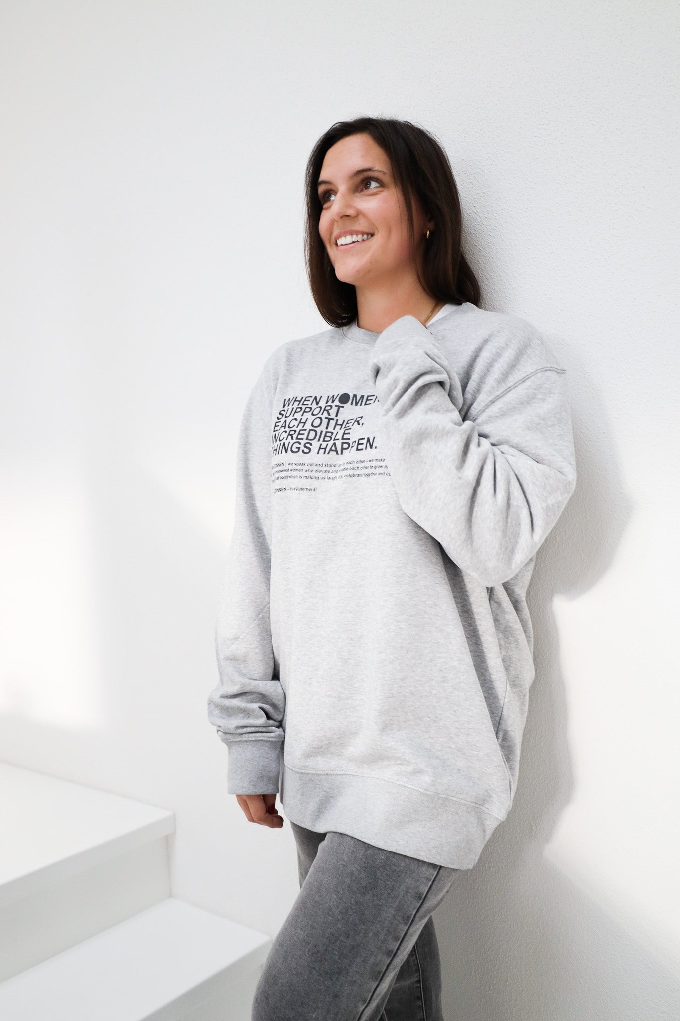 Sweater WOMEN SUPPORT grey/ black