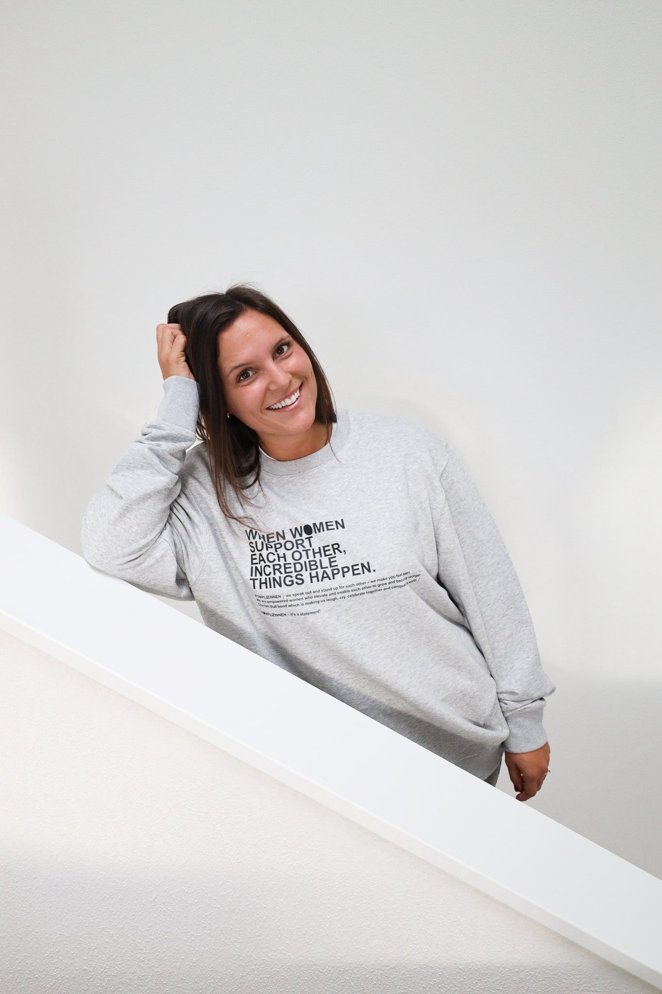 Sweater WOMEN SUPPORT grey/ black