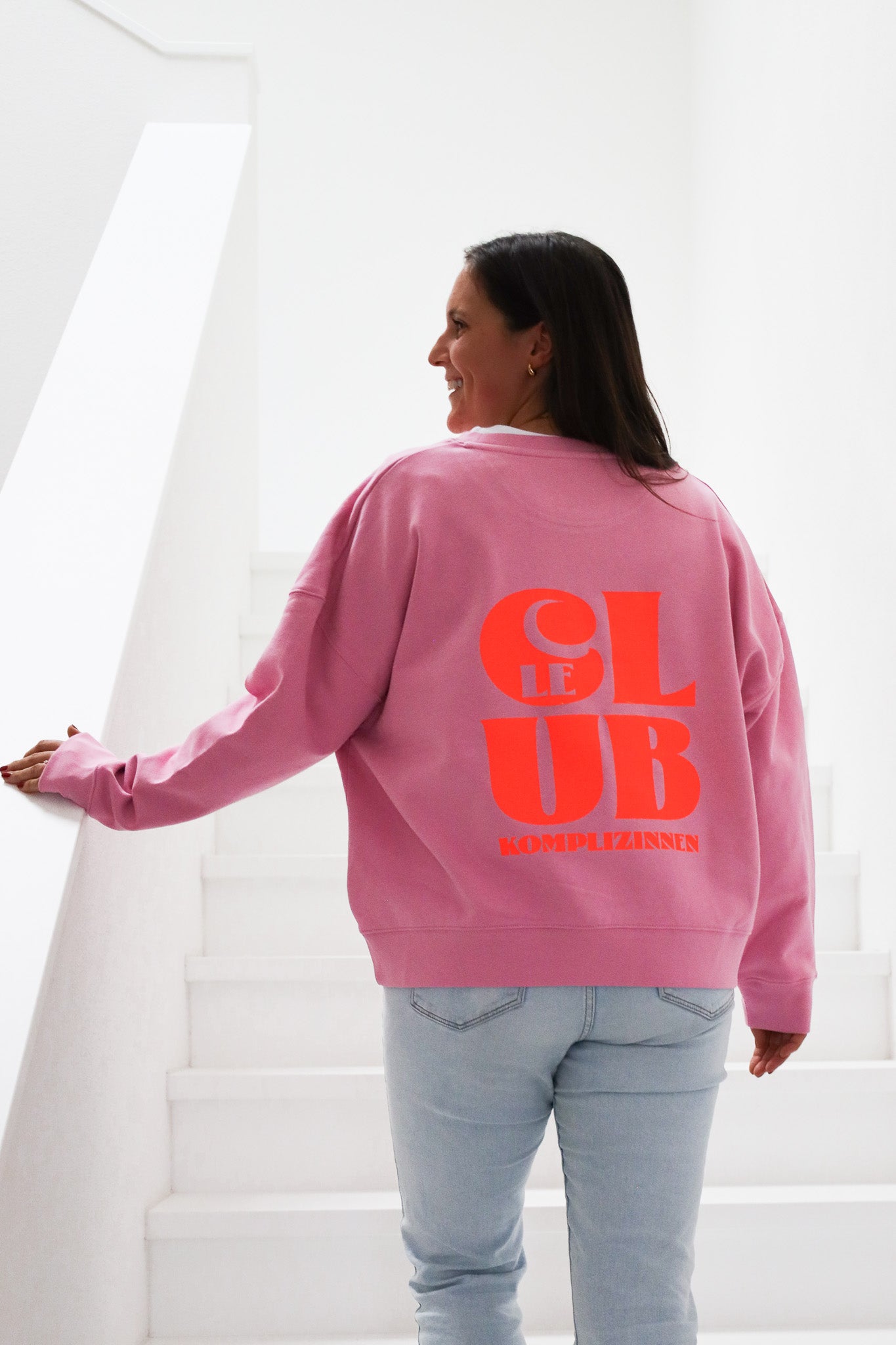 LE CLUB Sweater pink/ neon orange