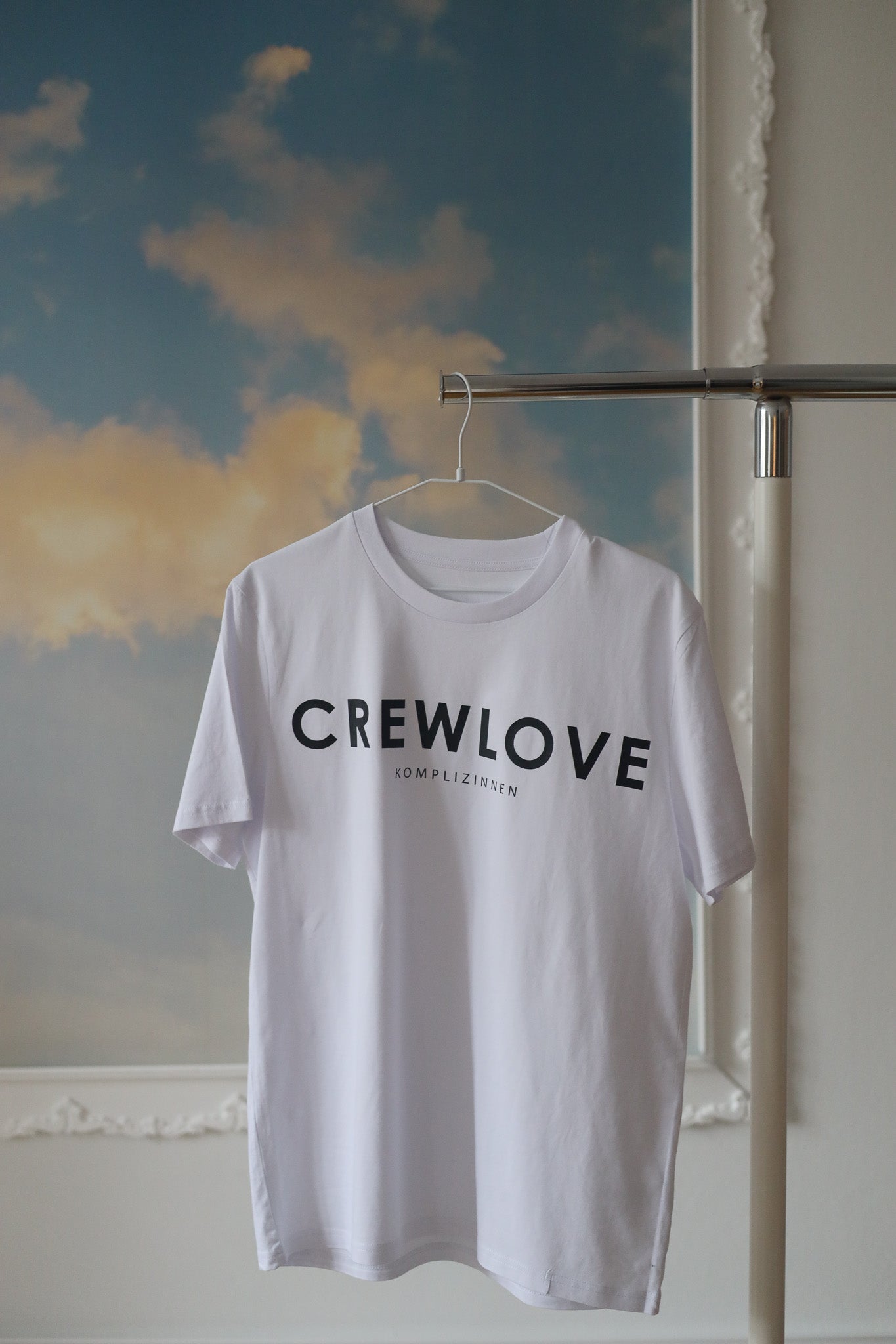 CREWLOVE Shirt weiß/ schwarz