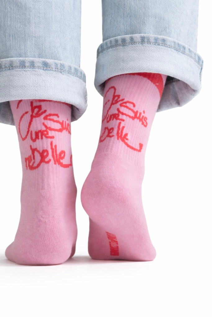 REBELLE Socken pink/ coral red