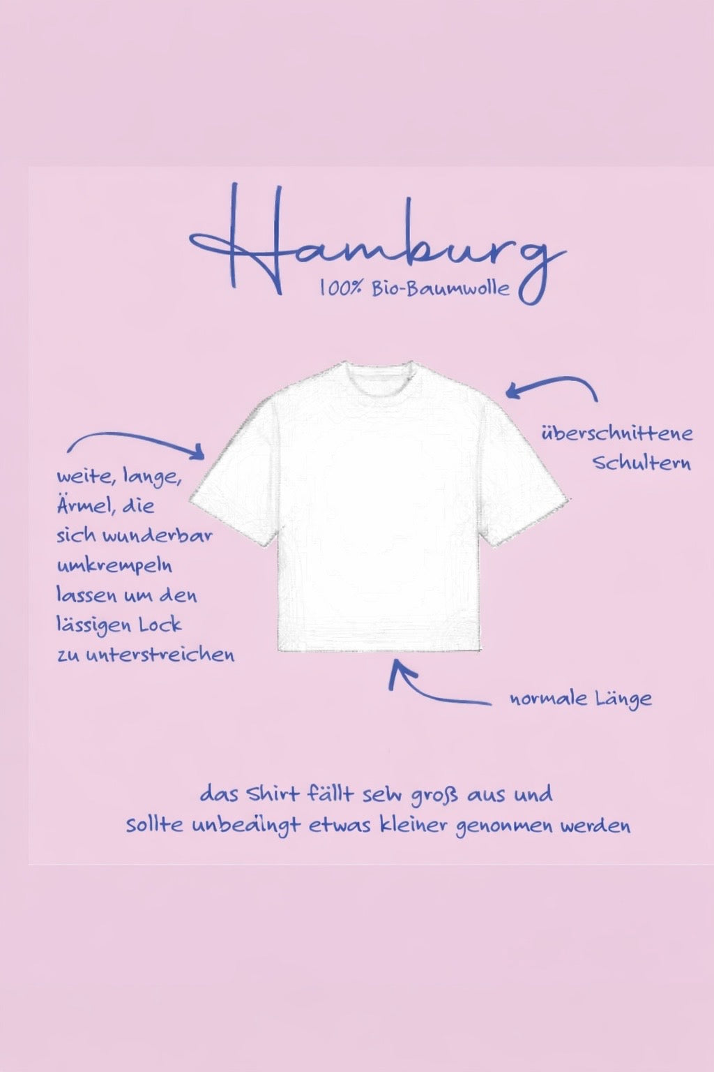 Oversized Shirt GIRLS, WE ARE RICH white/ blue