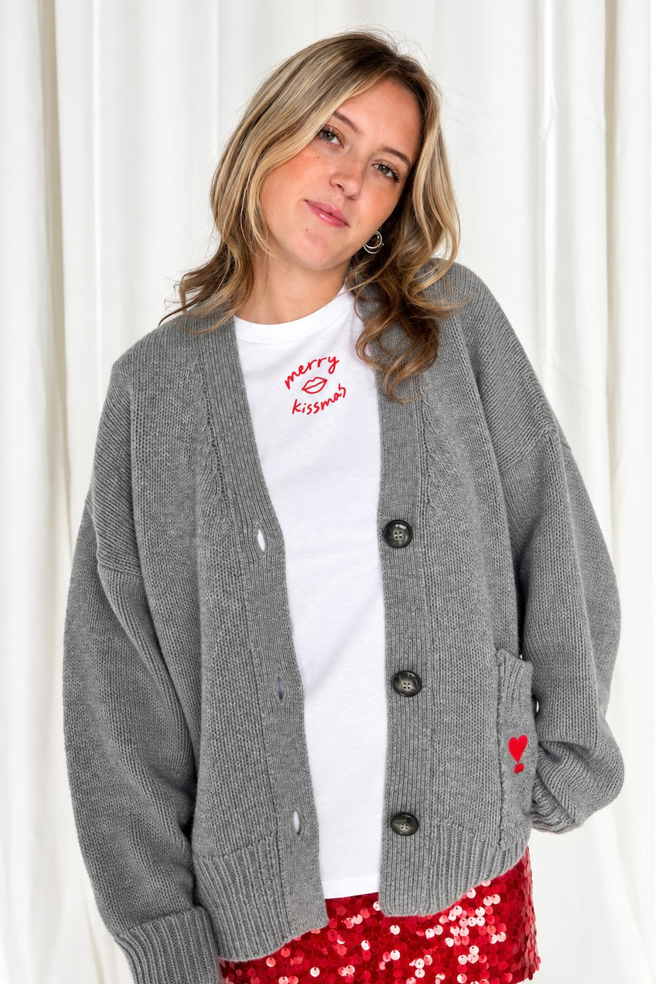 Shirt KISS-MAS white/ red