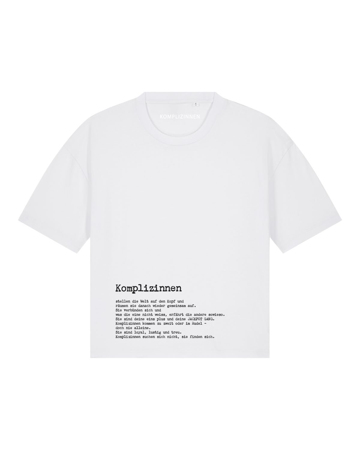 KOMPLIZINNEN Message Shirt Crop