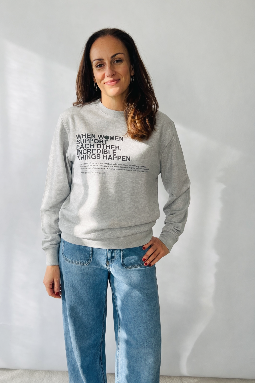 Sweater WOMEN SUPPORT grey/ black