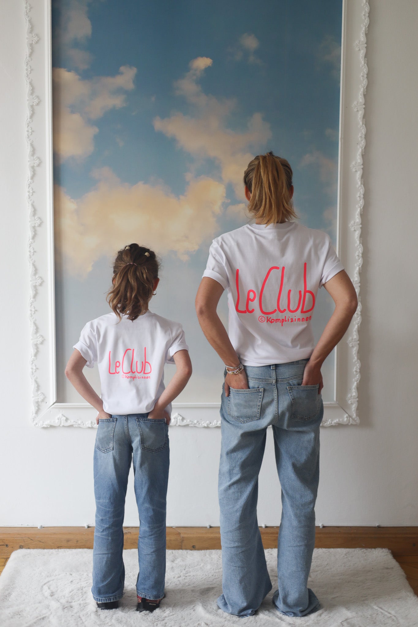 LE CLUB Kids Shirt white/ neon pink