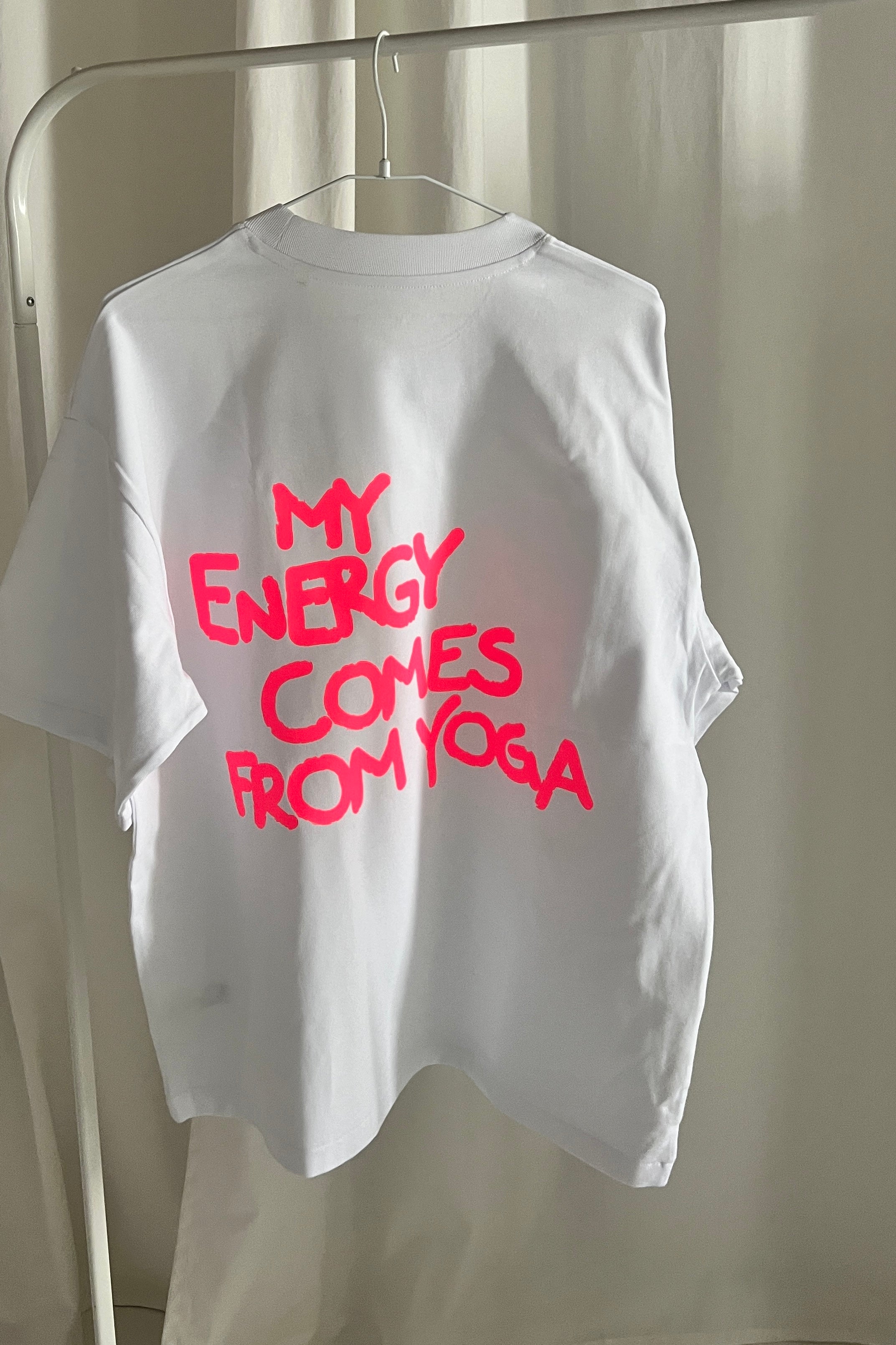 Shirt ENERGY Yoga white/ pink onesize