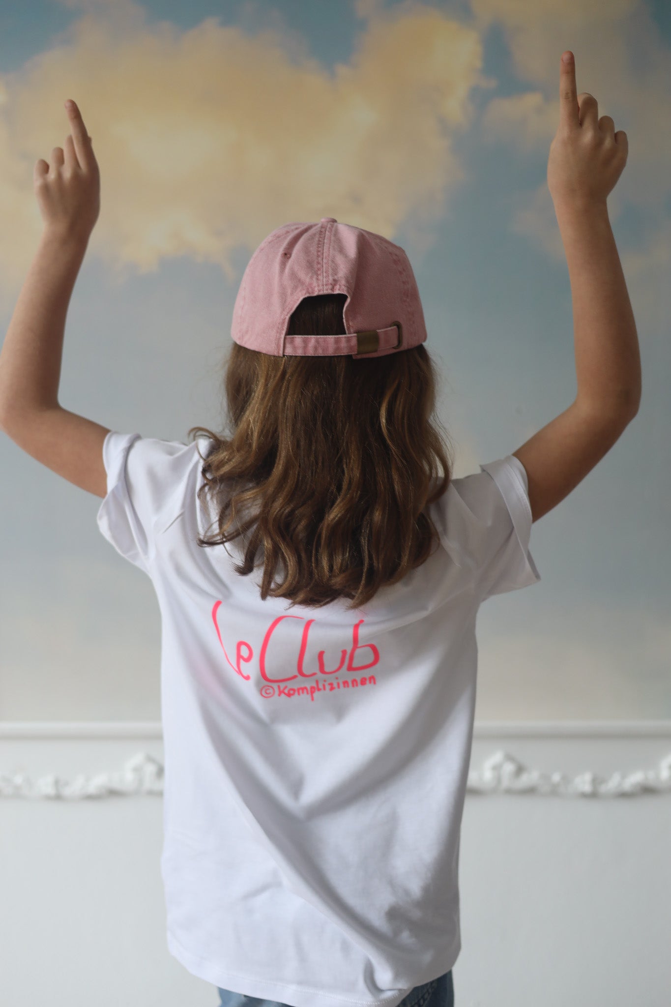 LE CLUB Kids Shirt white/ neon pink