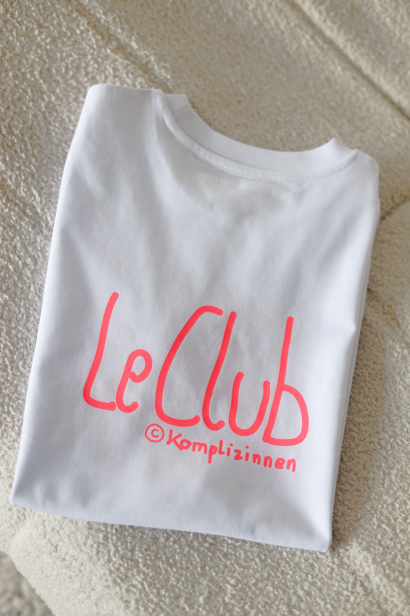 LE CLUB Kids Shirt white/ neon pink
