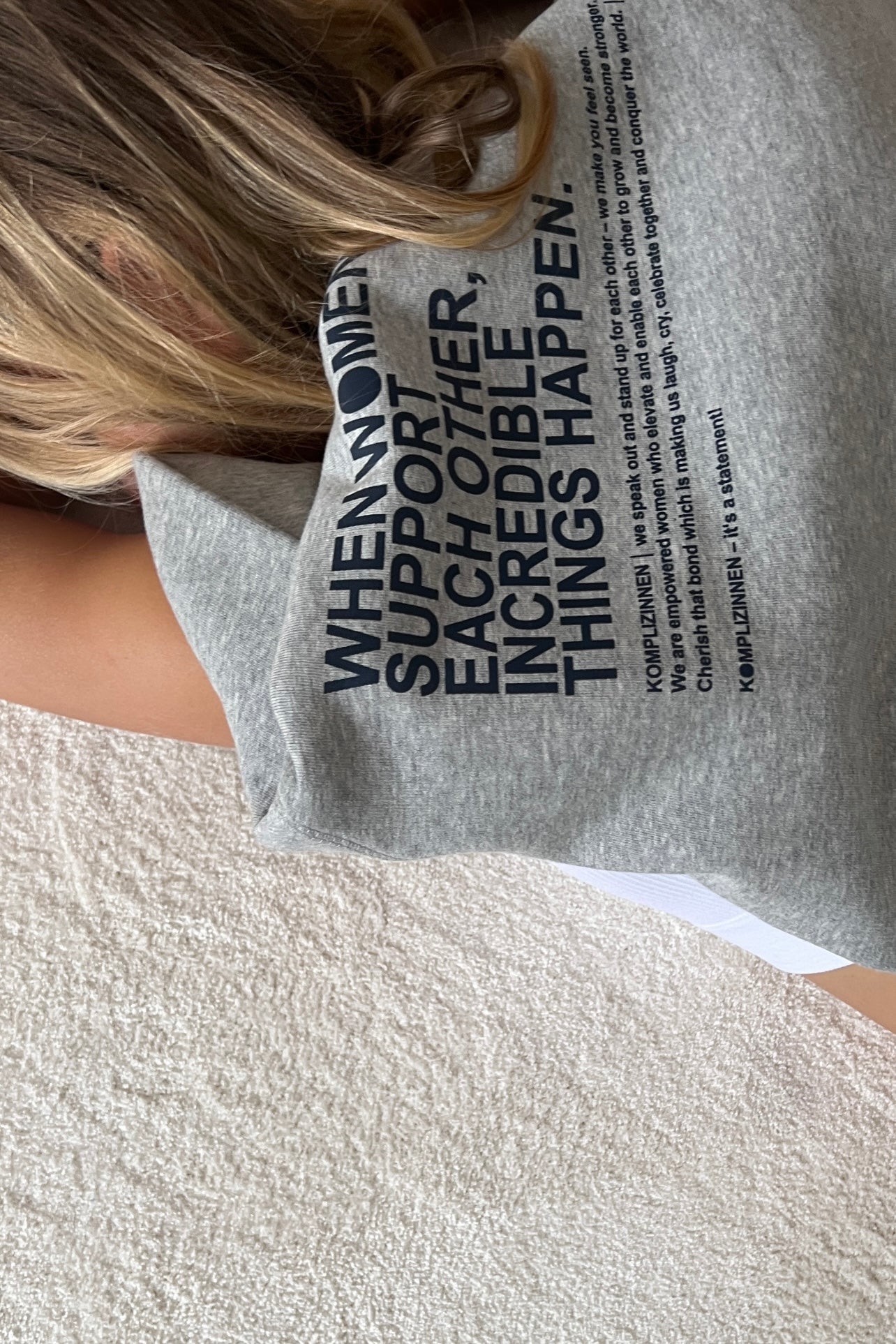 Sweater WOMEN SUPPORT grey/ black