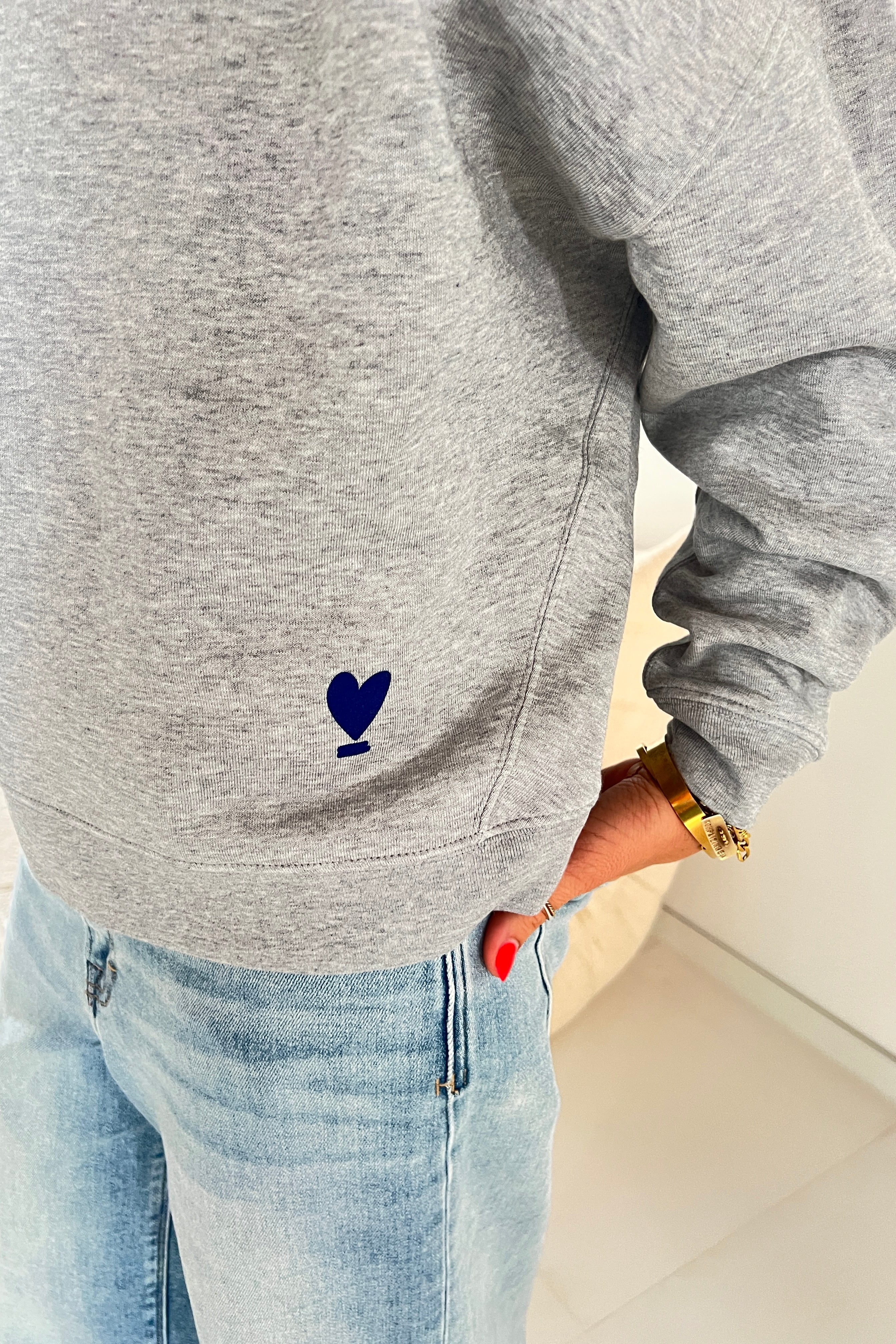 Sweater GIRLS, WE ARE RICH GREY/ BLUE