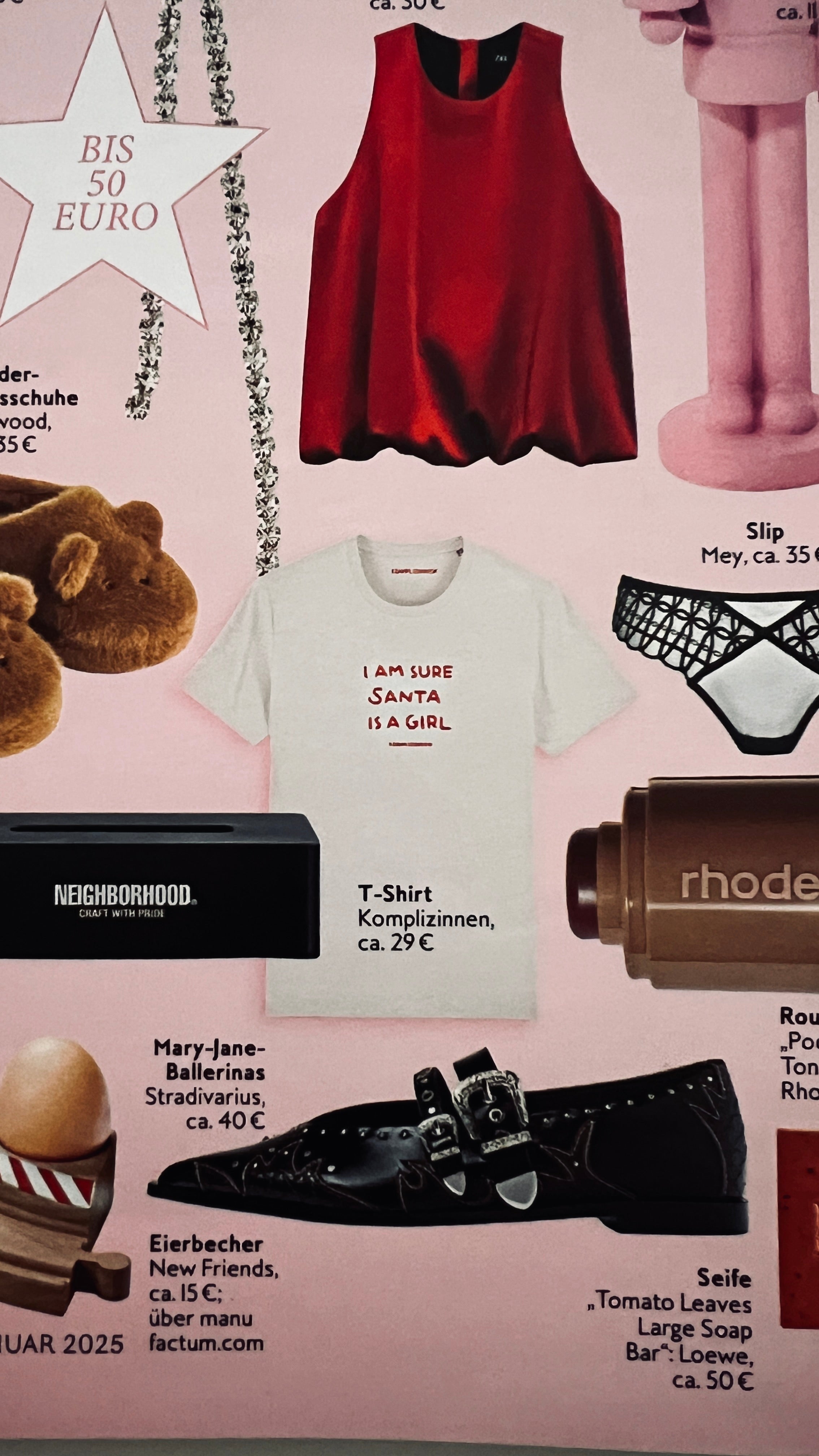 Shirt SANTA white/ red