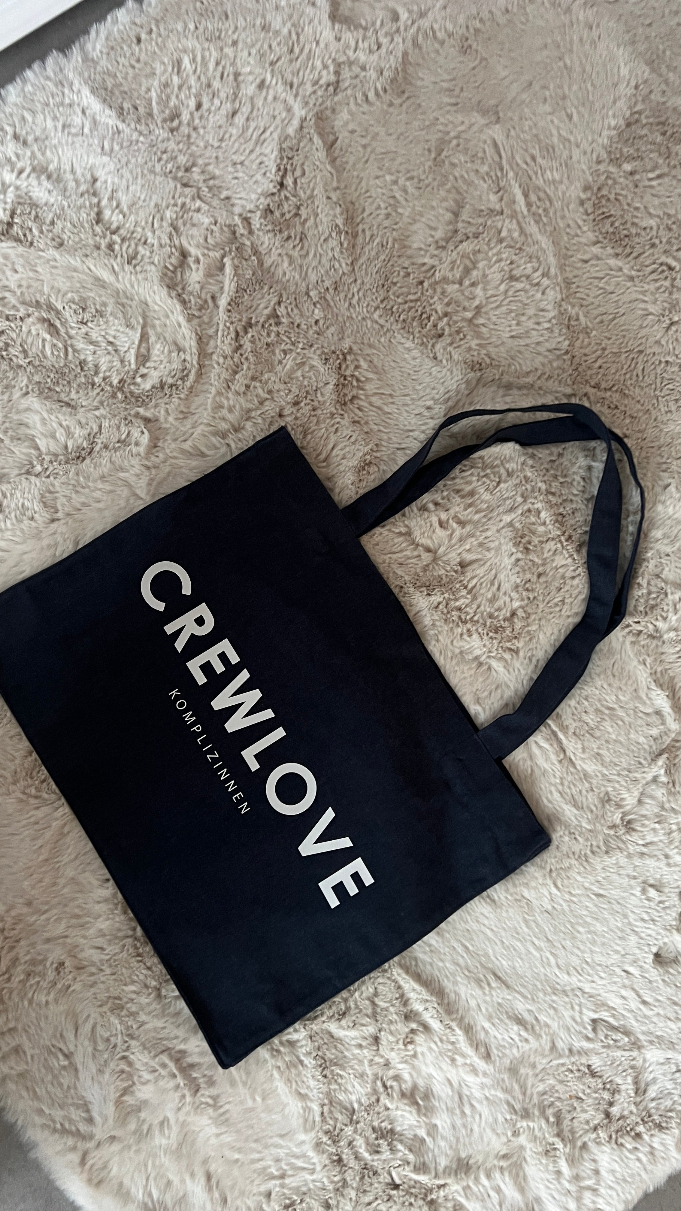 CREWLOVE Shopper XL denim/ white