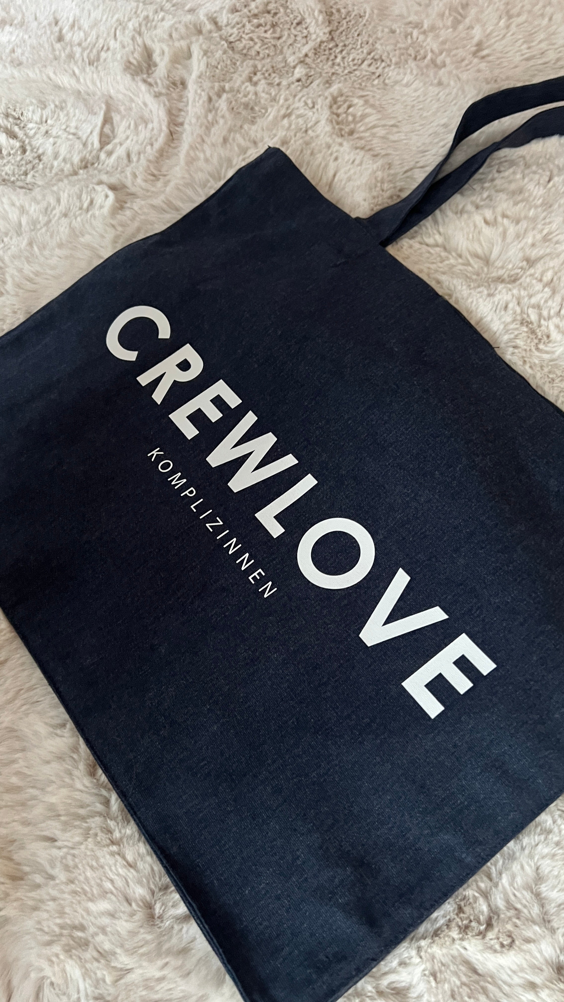 CREWLOVE Shopper XL denim/ white
