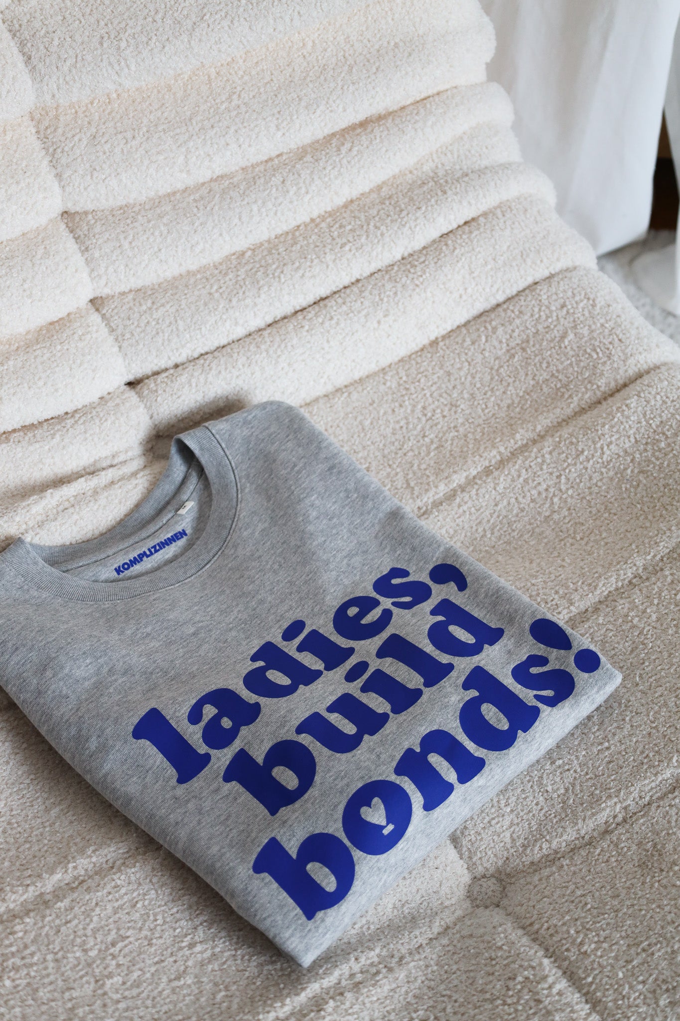 Sweater LADIES BUILD BONDS! grey/ blue