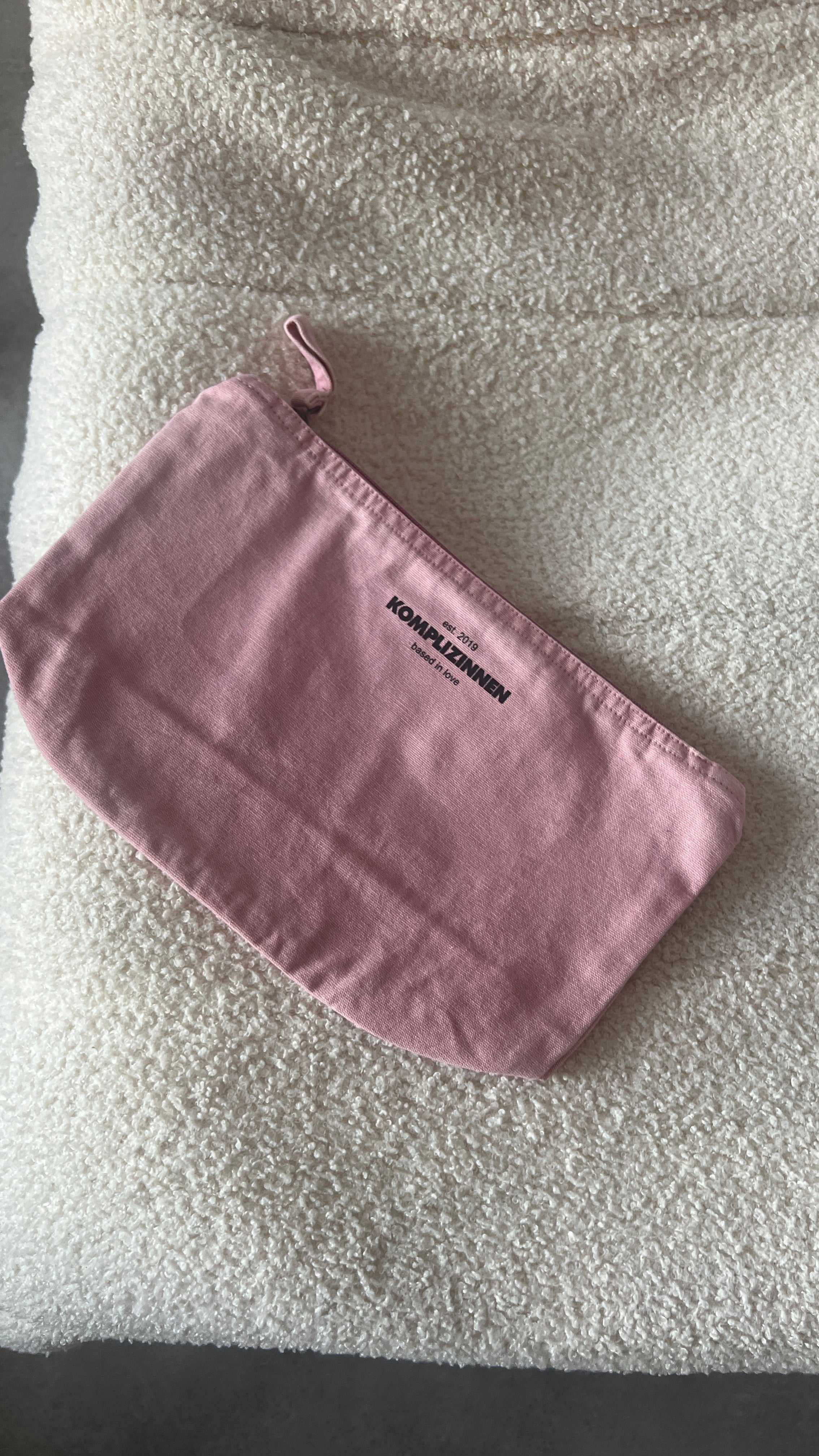 KOMPLIZINNEN Pouchette vintage rosé
