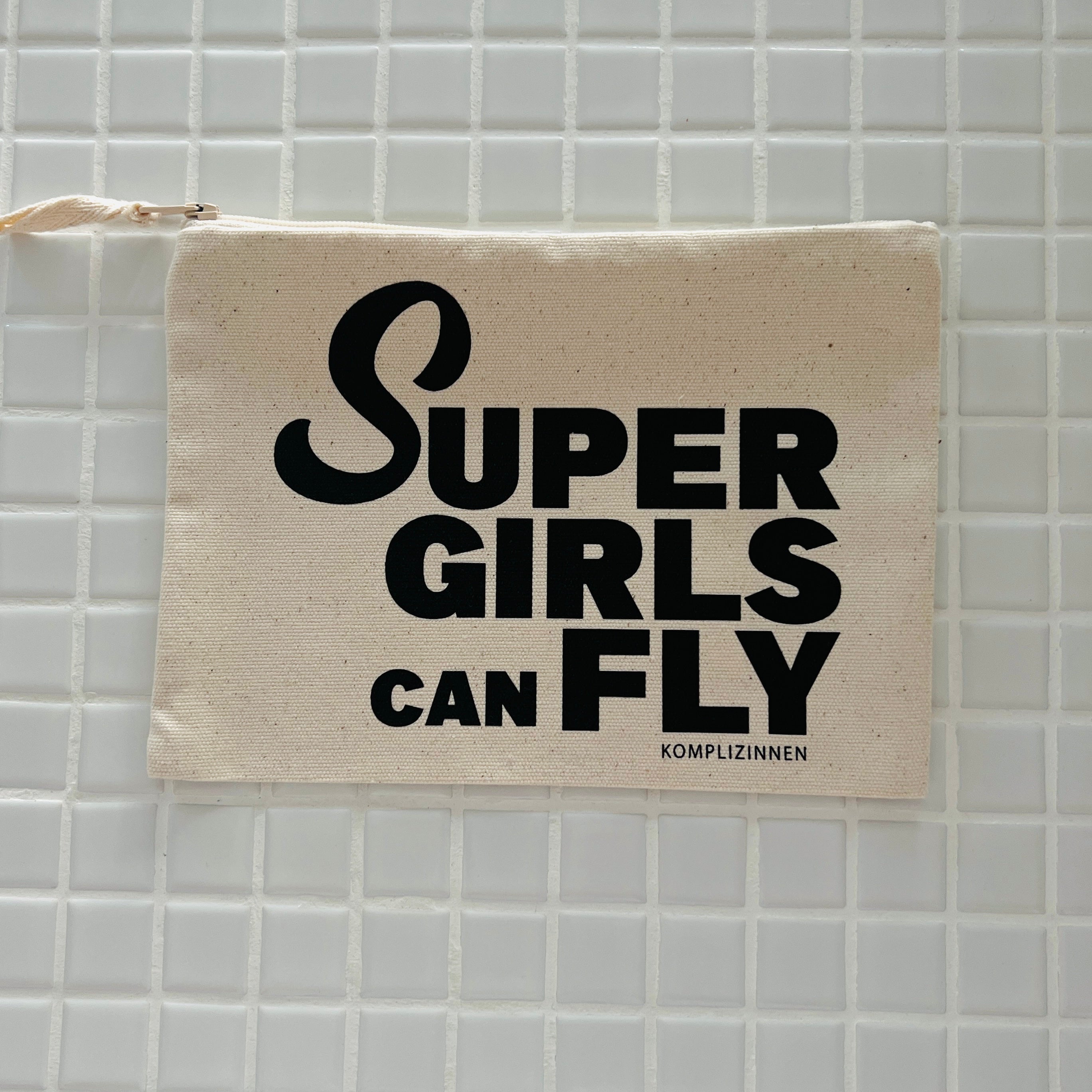 SUPERGIRLS Pouch beige/ black