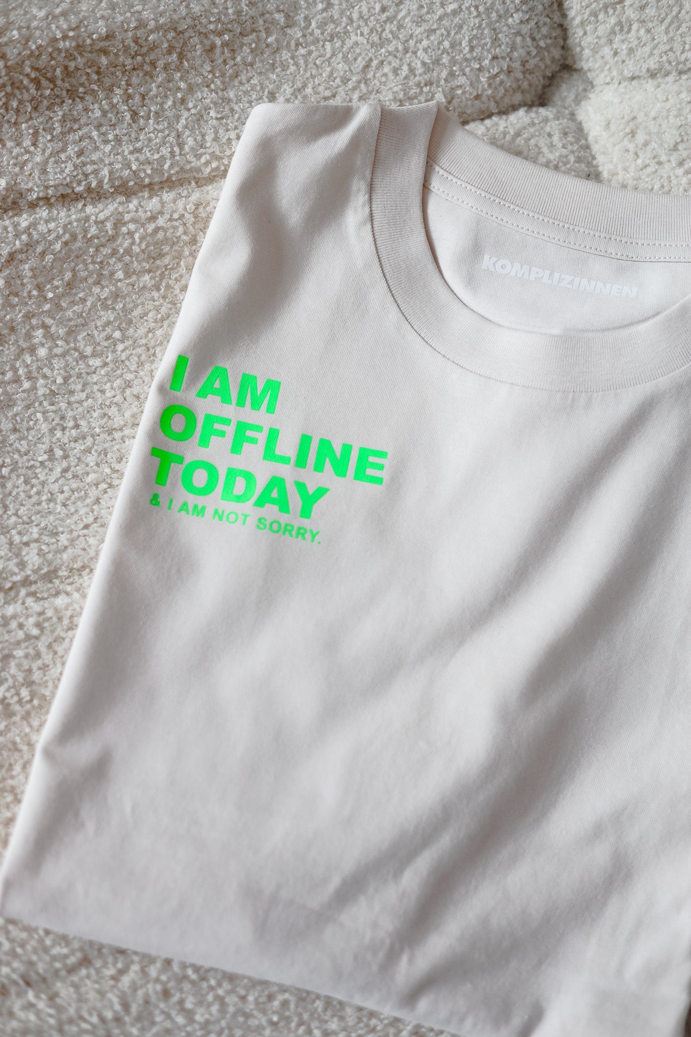 OFFLINE Shirt off white/ neon green