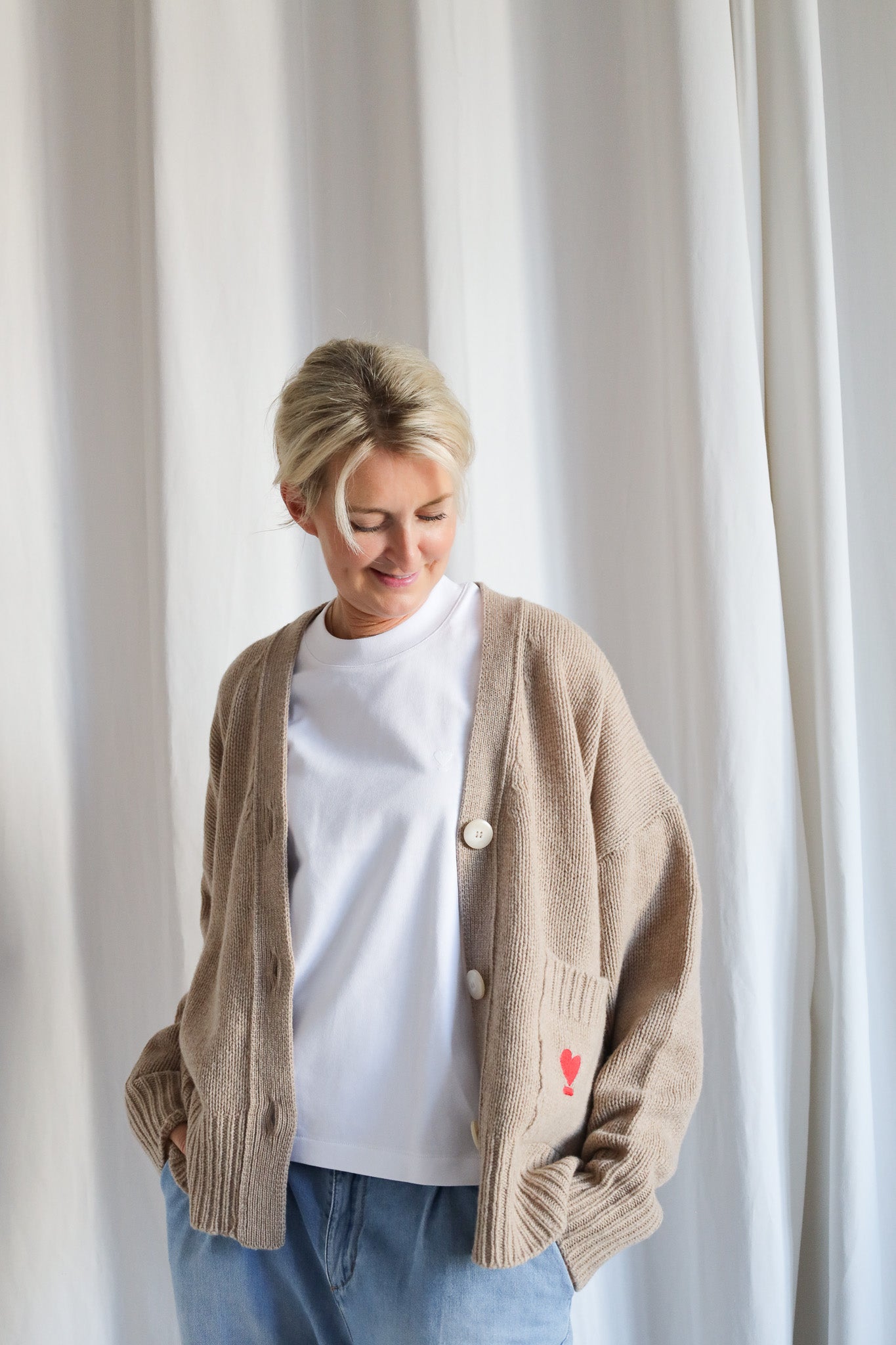 Cardigan WE LIFT LOVE beige