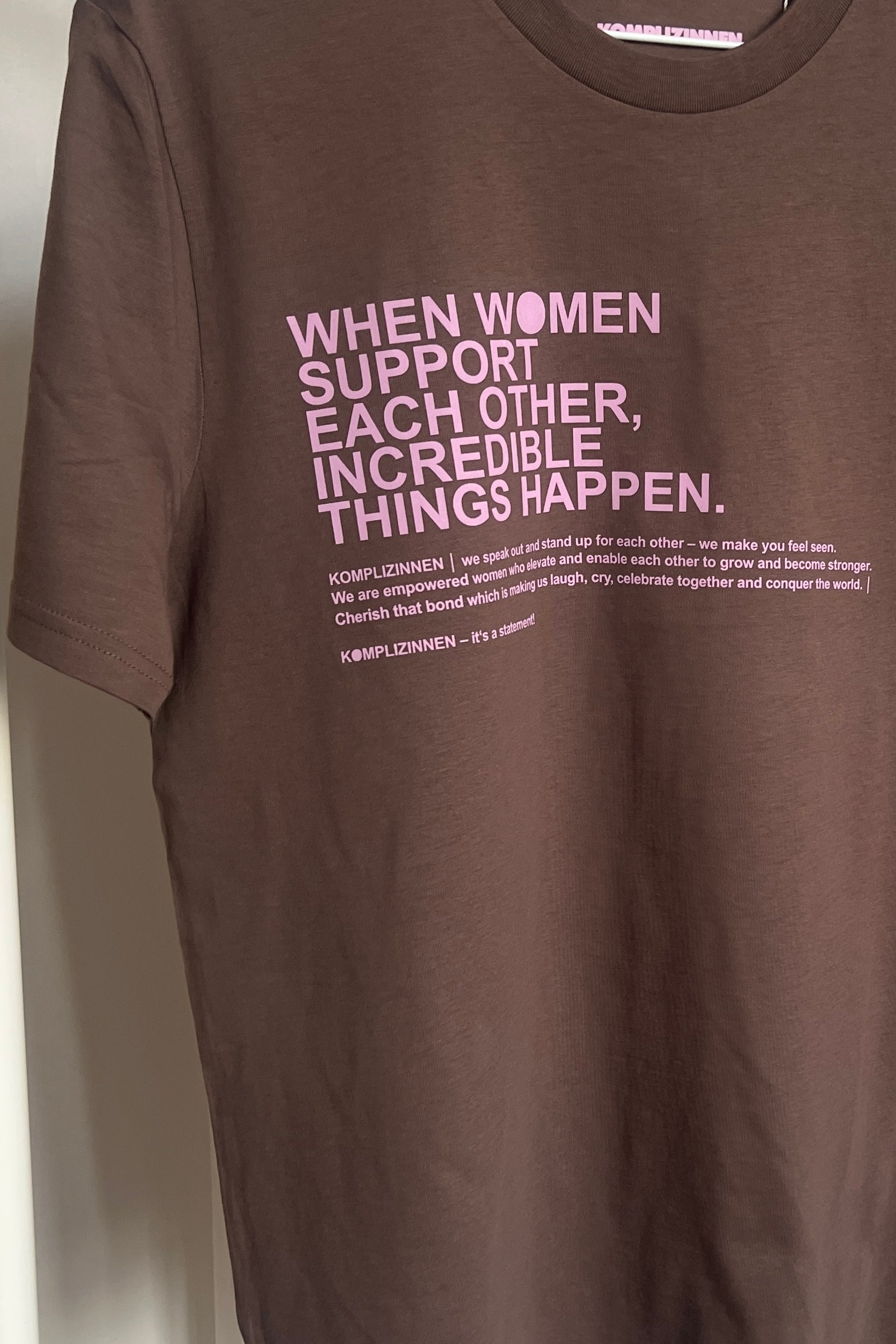 Shirt WOMEN SUPPORT brown/ rosé LIMITED EDITION