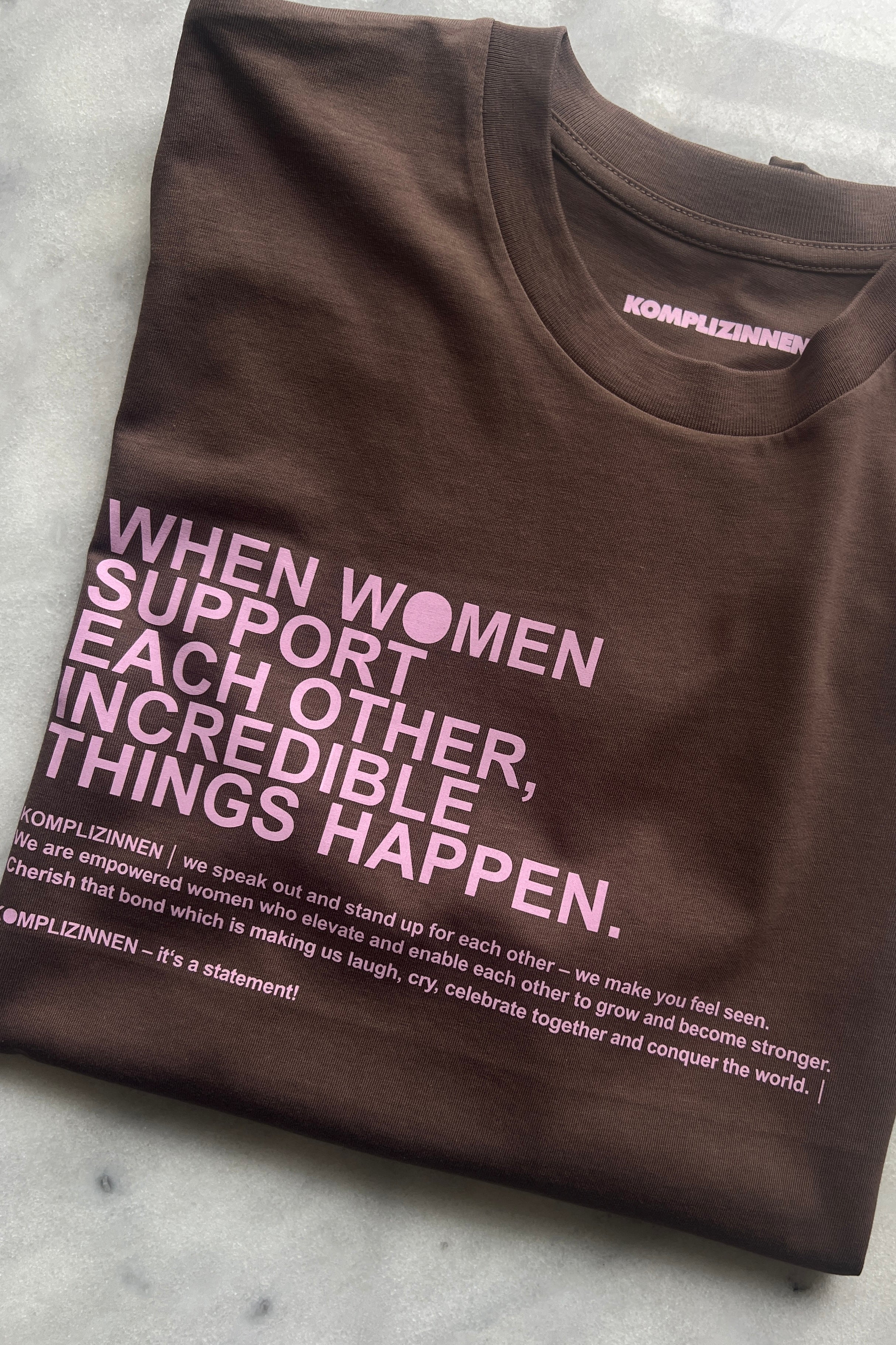 Shirt WOMEN SUPPORT brown/ rosé LIMITED EDITION