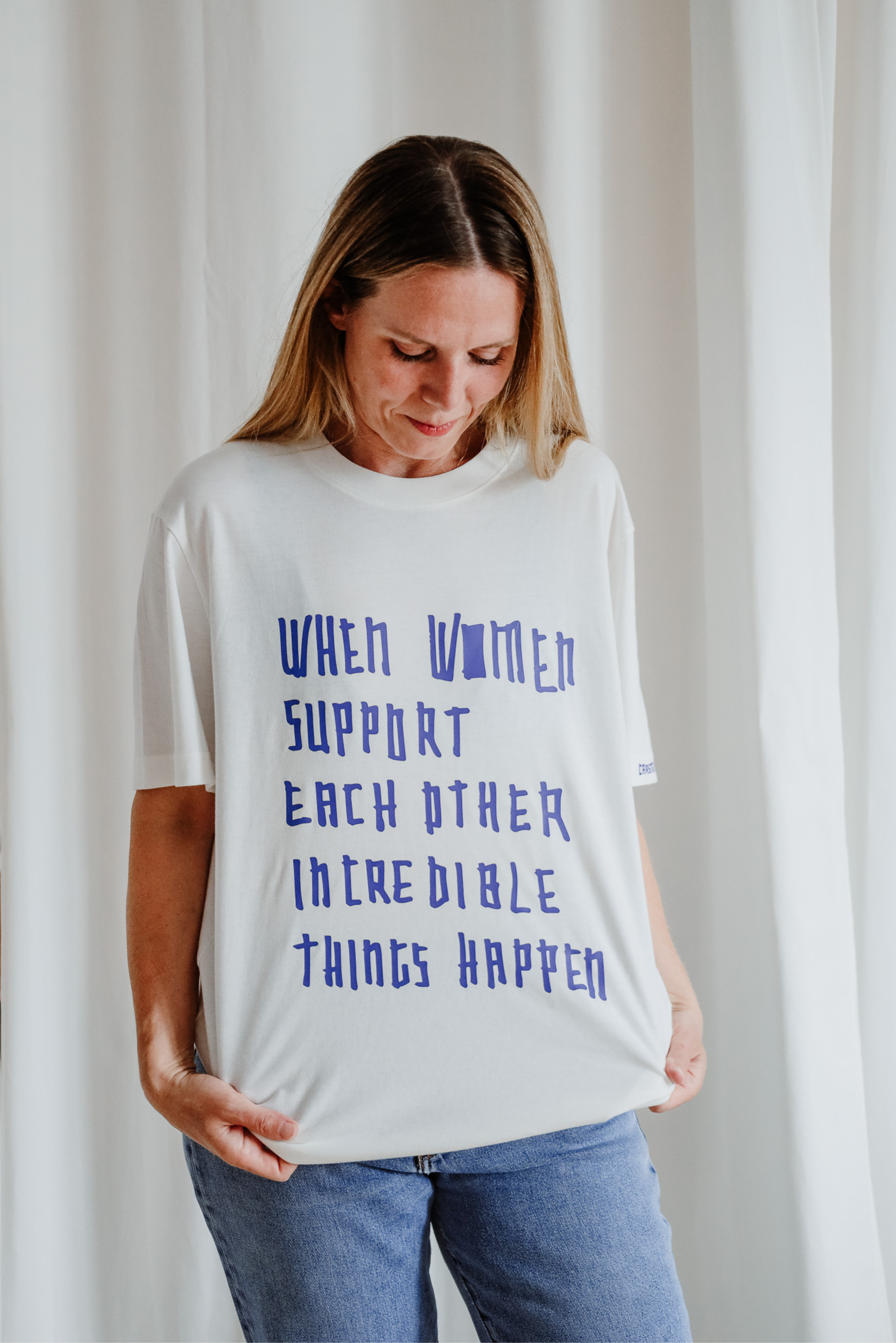 Shirt WOMEN X CARSTEN FOCK off-white/ lila