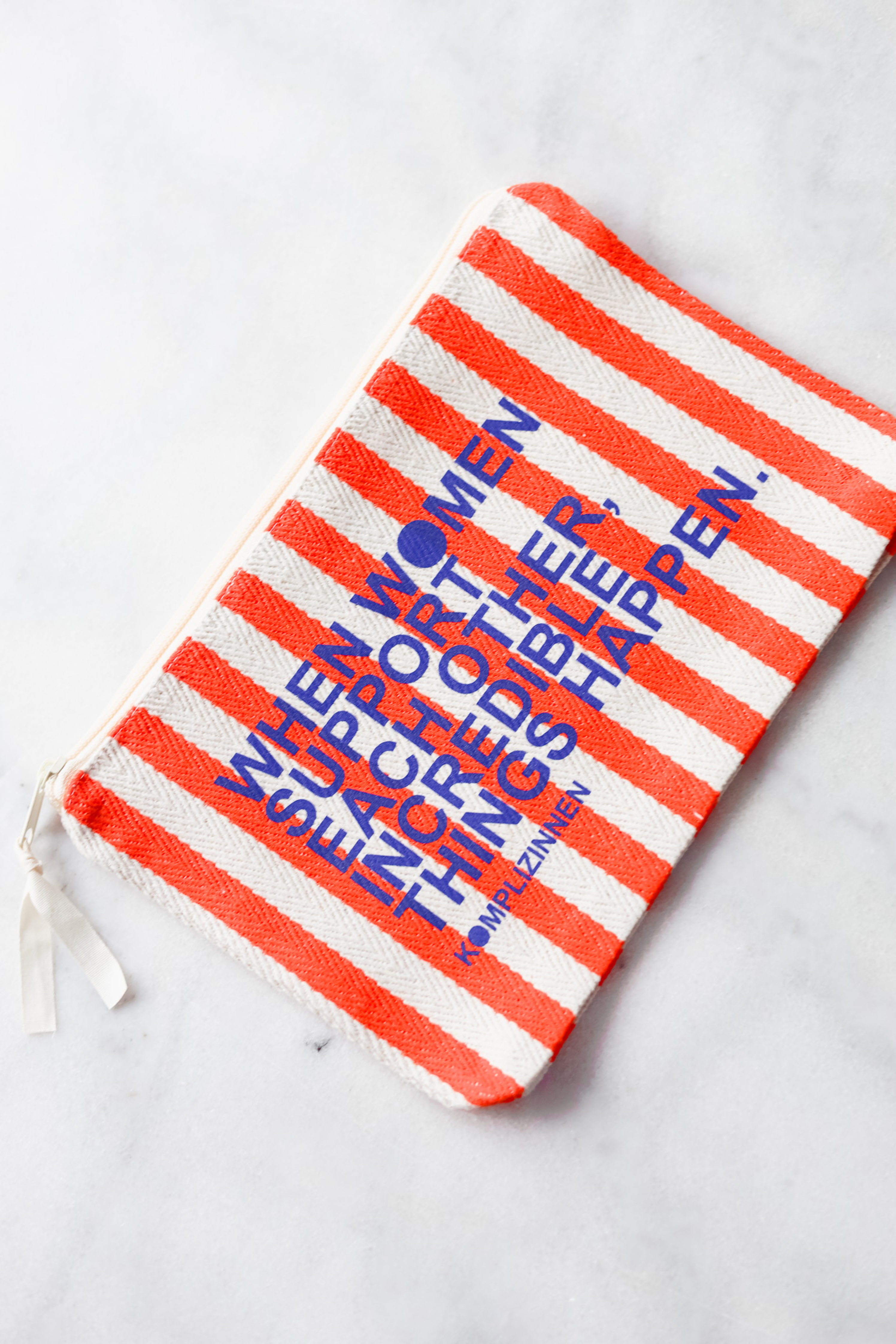 Pouchette WOMEN orange stripes