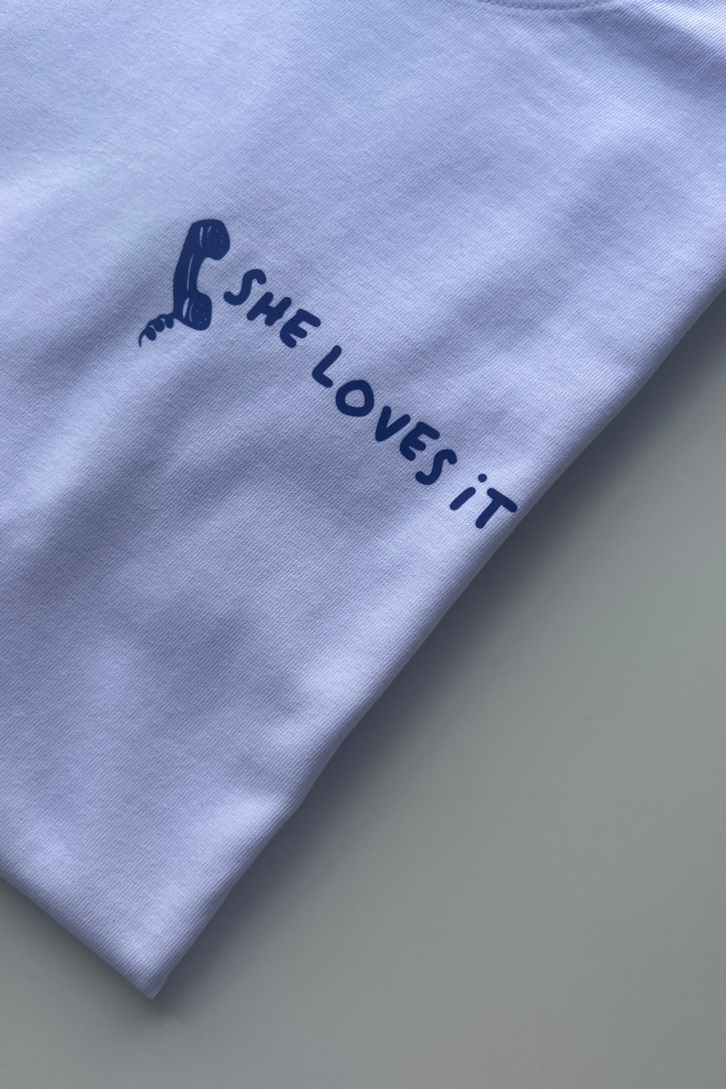 Shirt CALL YOUR MOM white/ blue