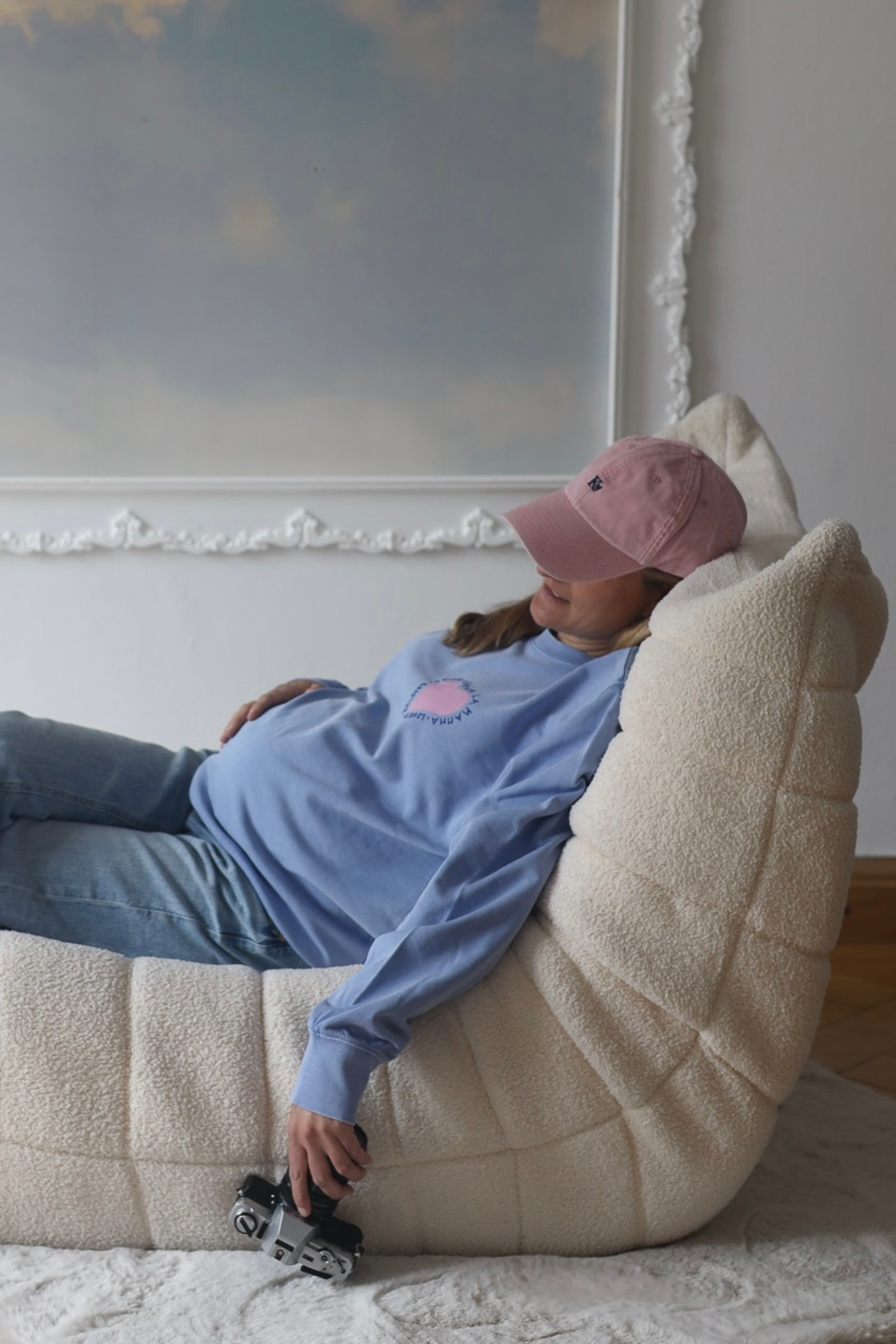 EVVIVA LA MAMMA Sweater skyblue