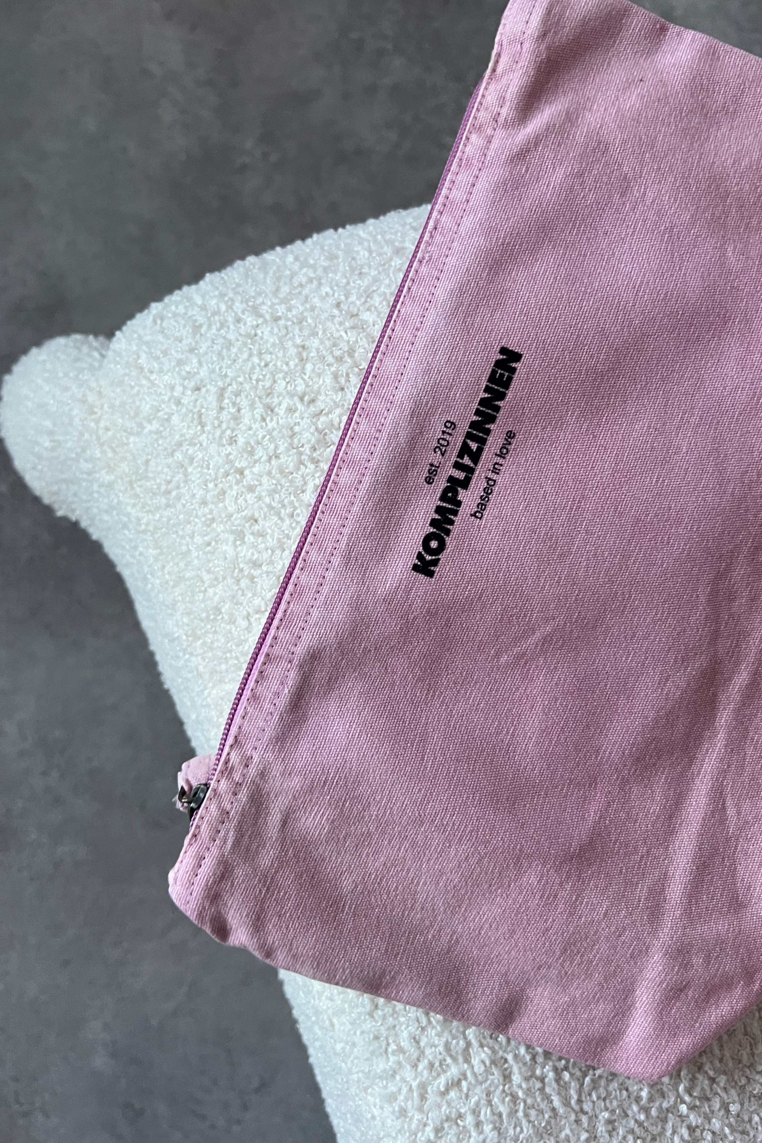 Pouchette KOMPLIZINNEN vintage rosé