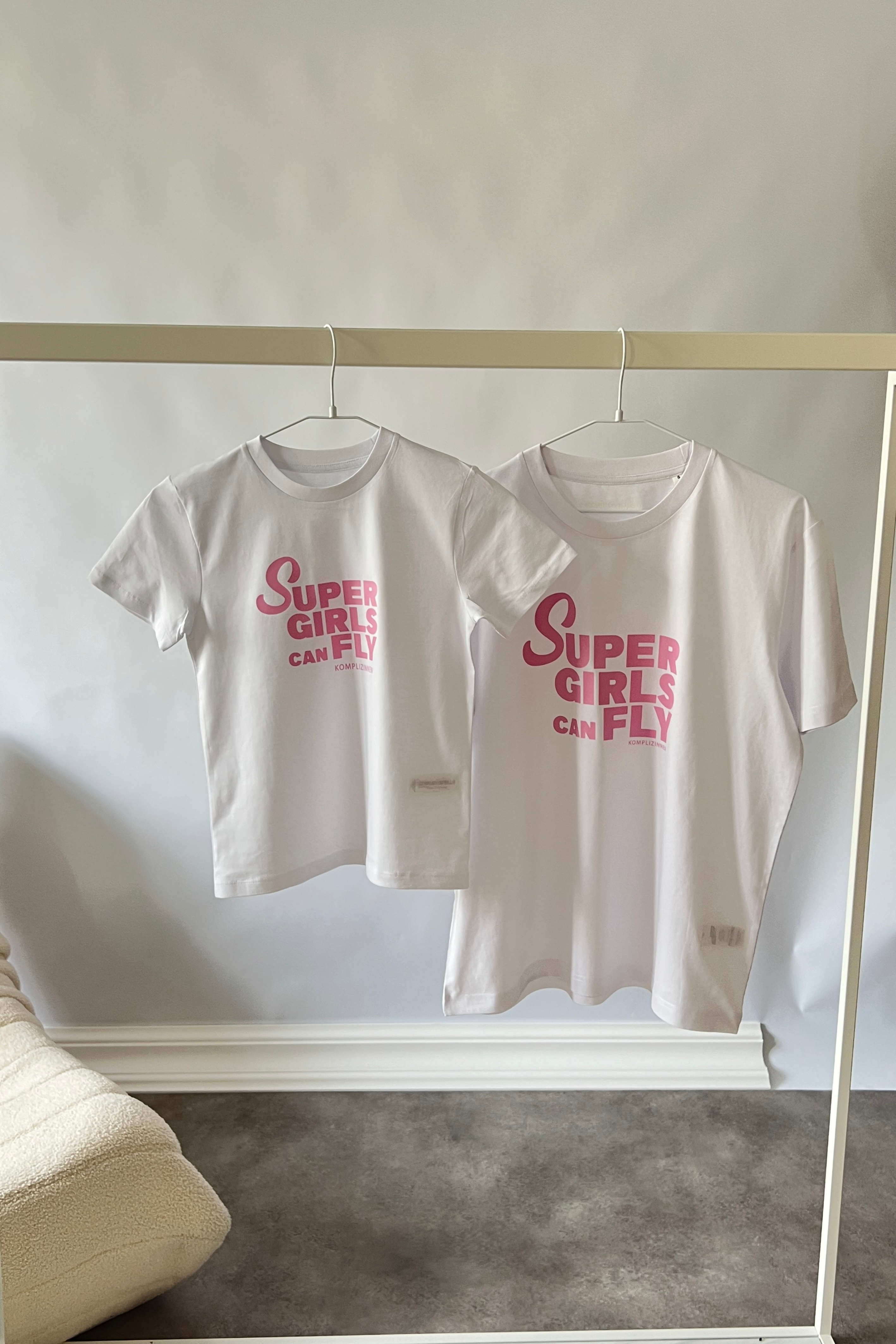 Kids Shirt SUPERGIRLS white/ pink