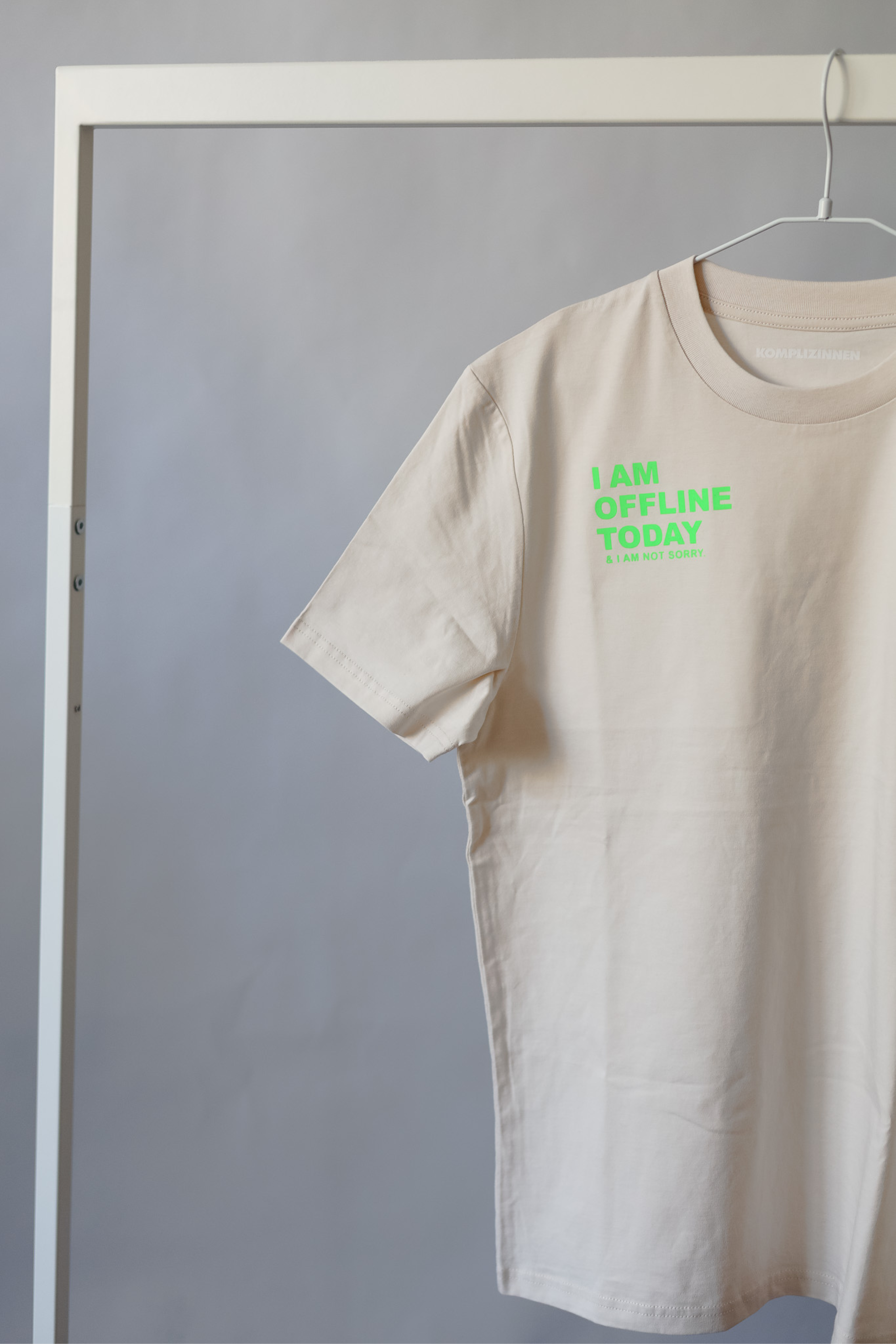 Shirt OFFLINE off white/ neon green
