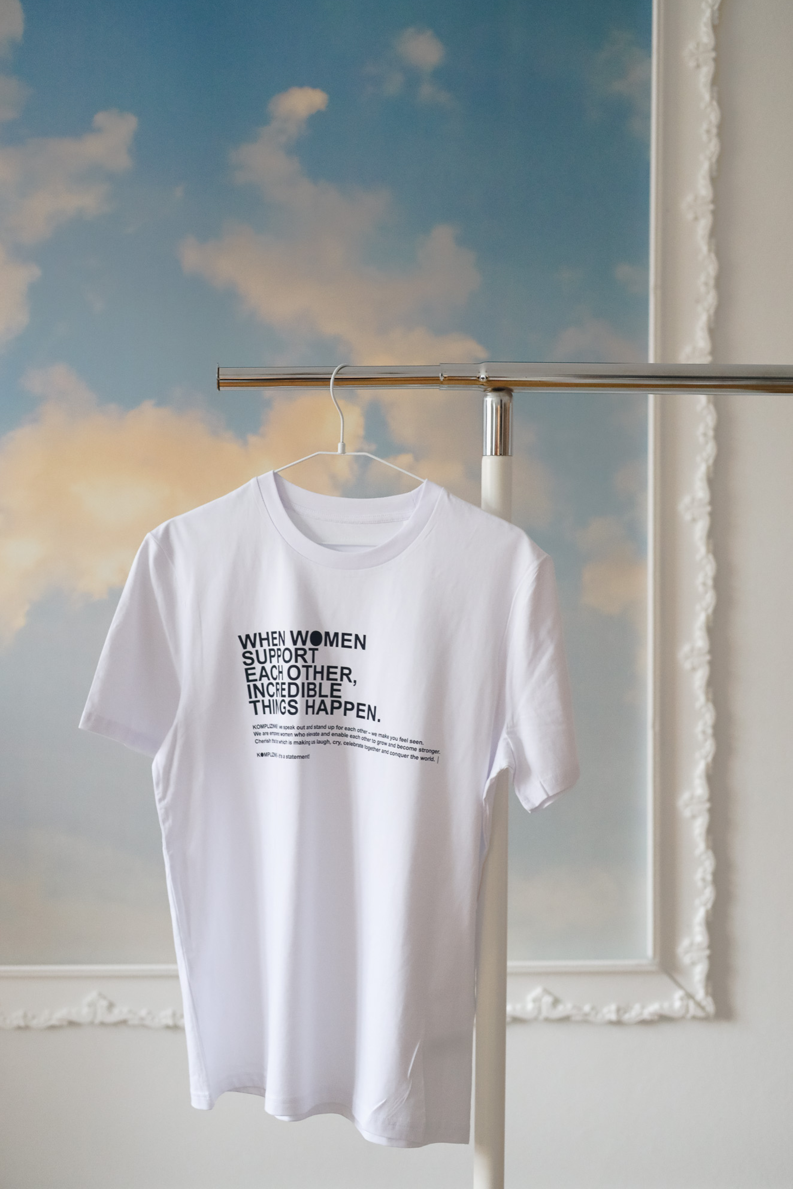 Shirt WOMEN SUPPORT white/ black