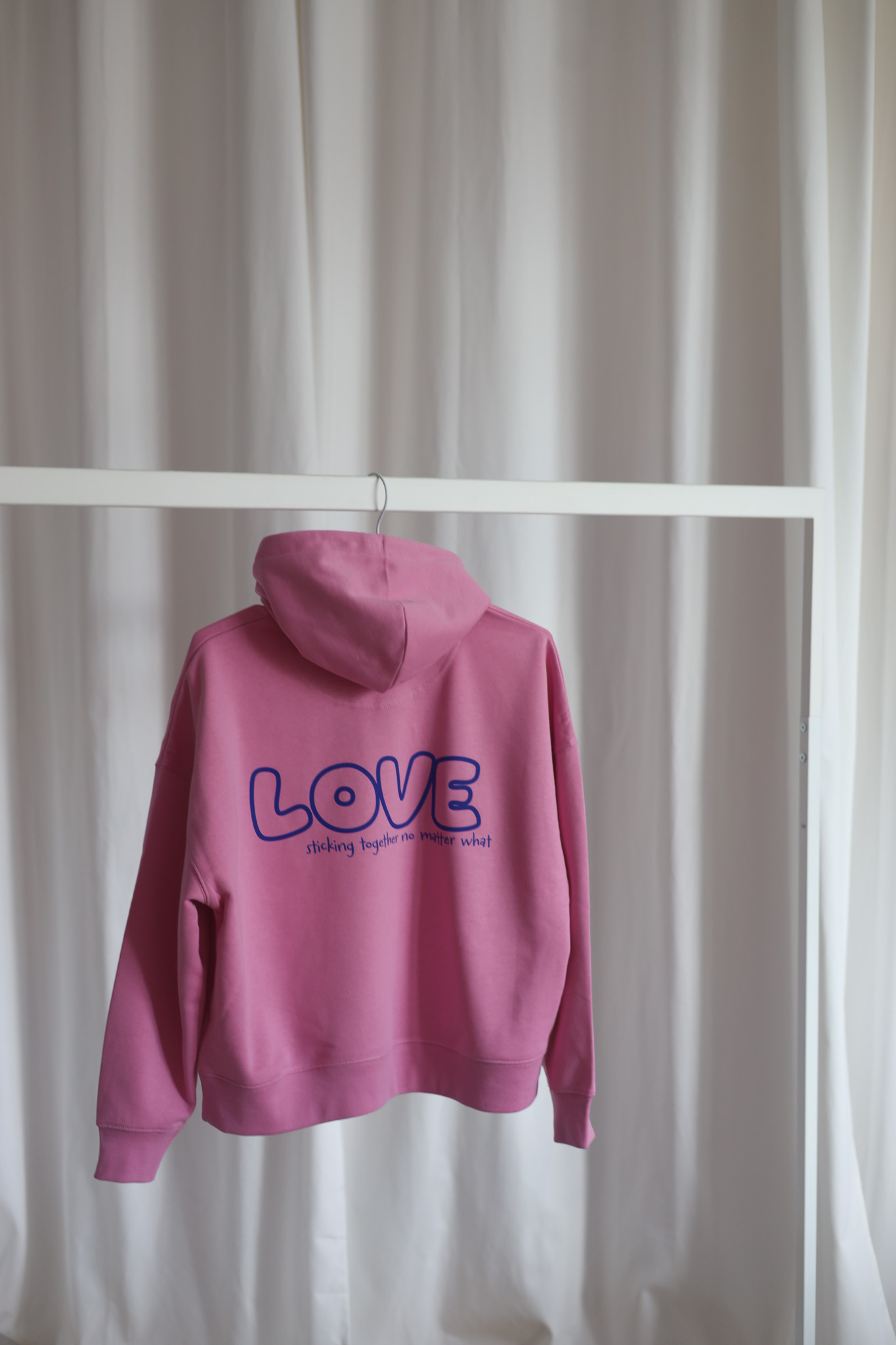 Hoodie CREW MORE THAN TWO pink/ blue