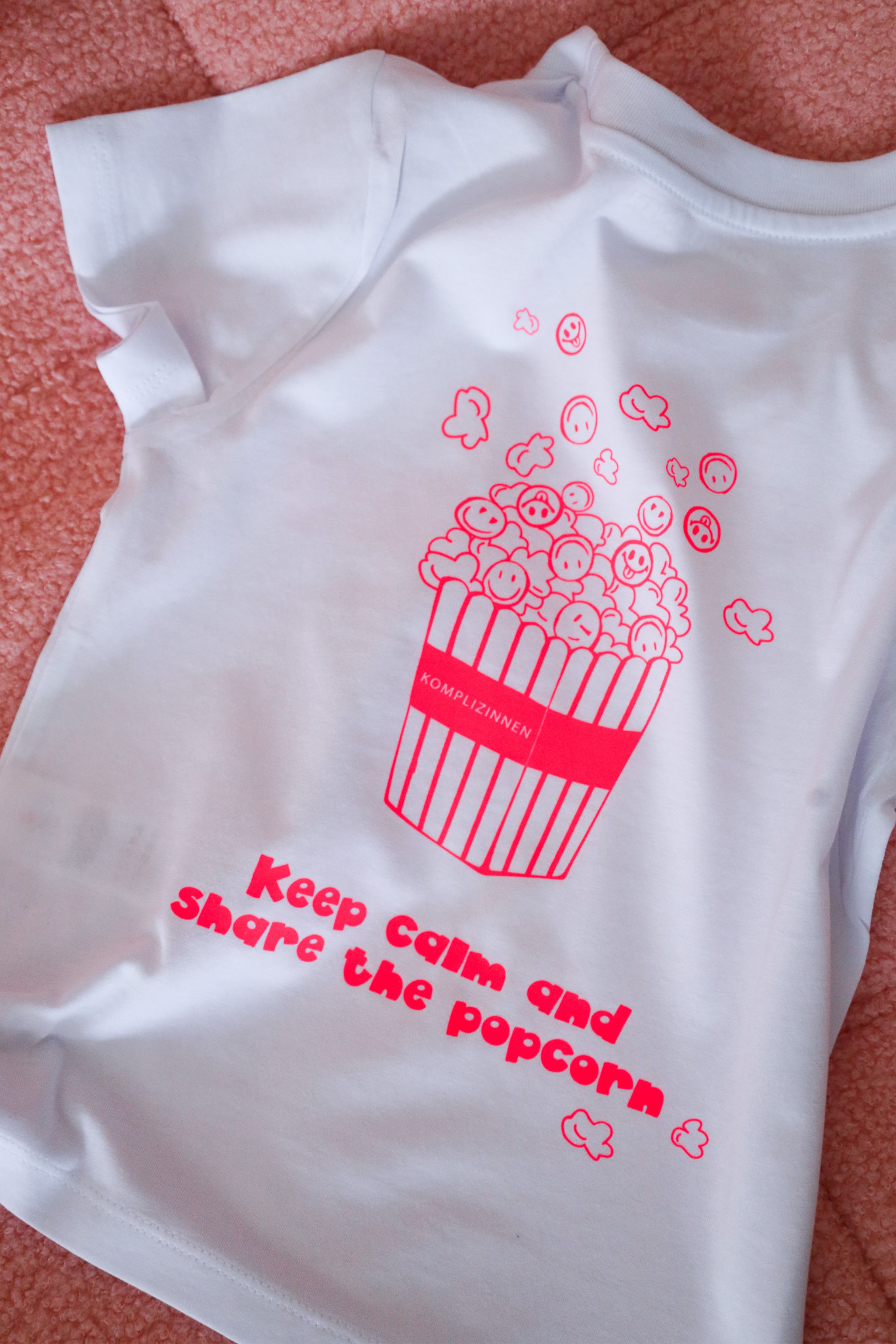 Kids ShirtPOP-UP white/ neon-pink