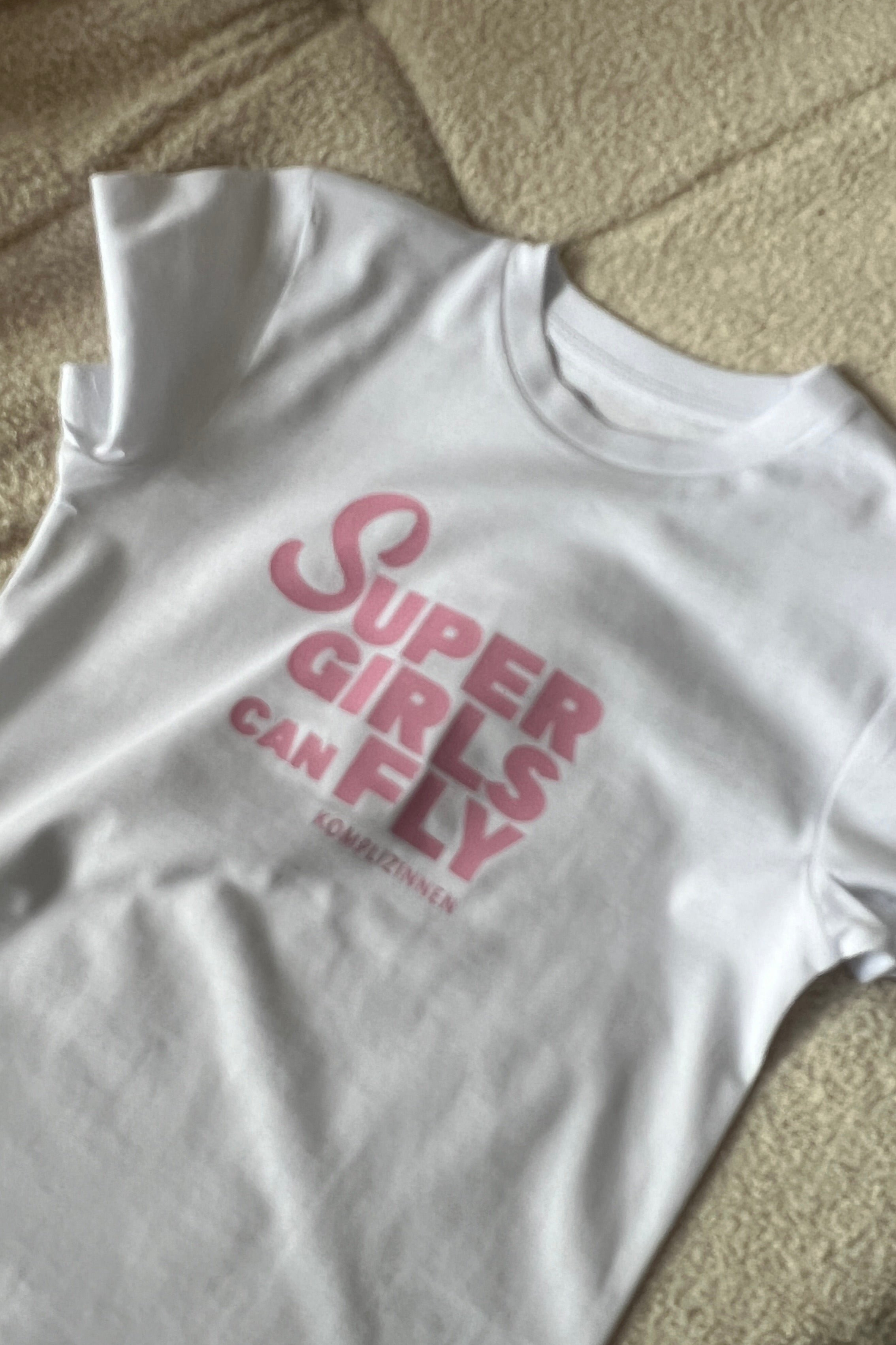 Kids Shirt SUPERGIRLS white/ pink