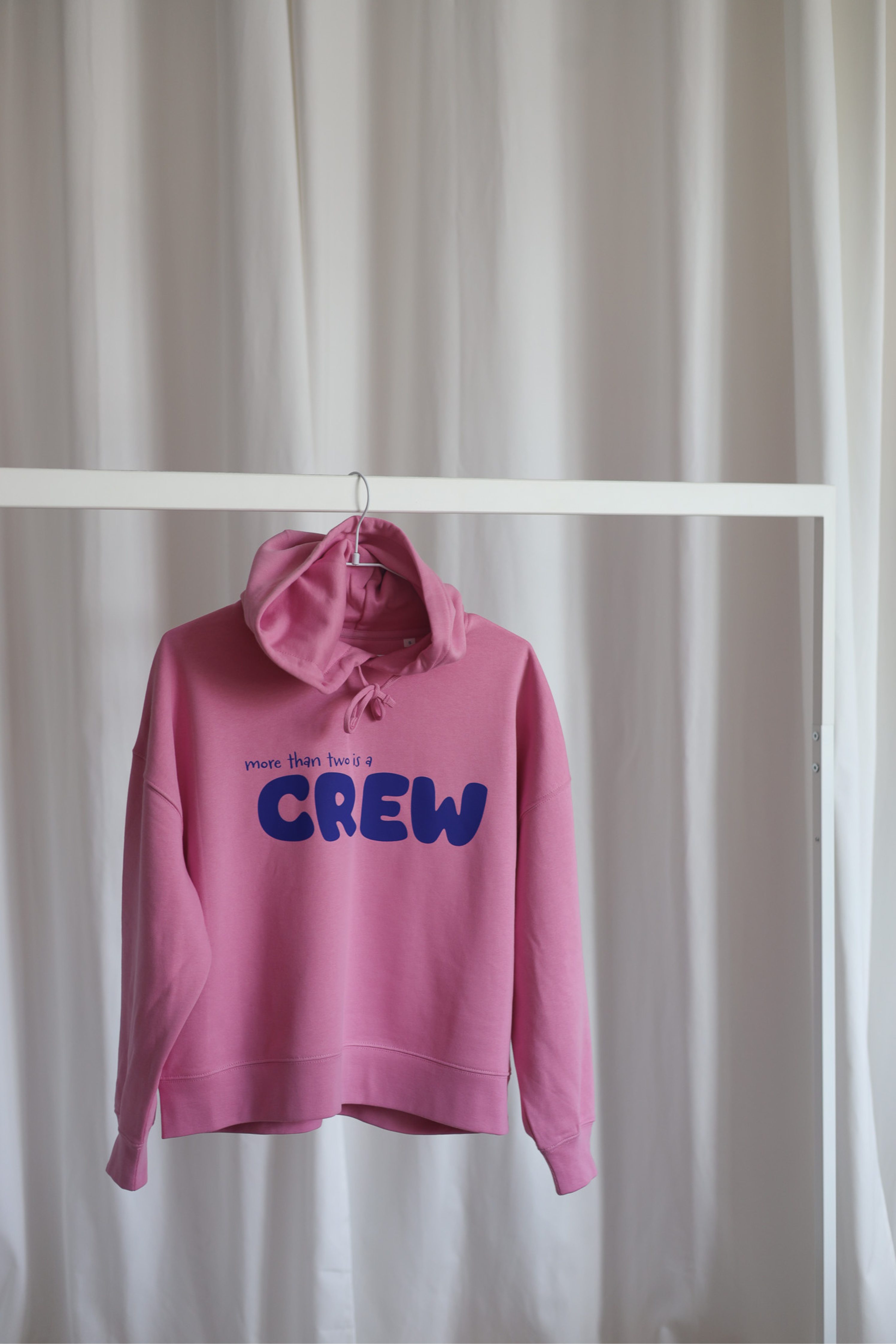 Hoodie CREW MORE THAN TWO pink/ blue