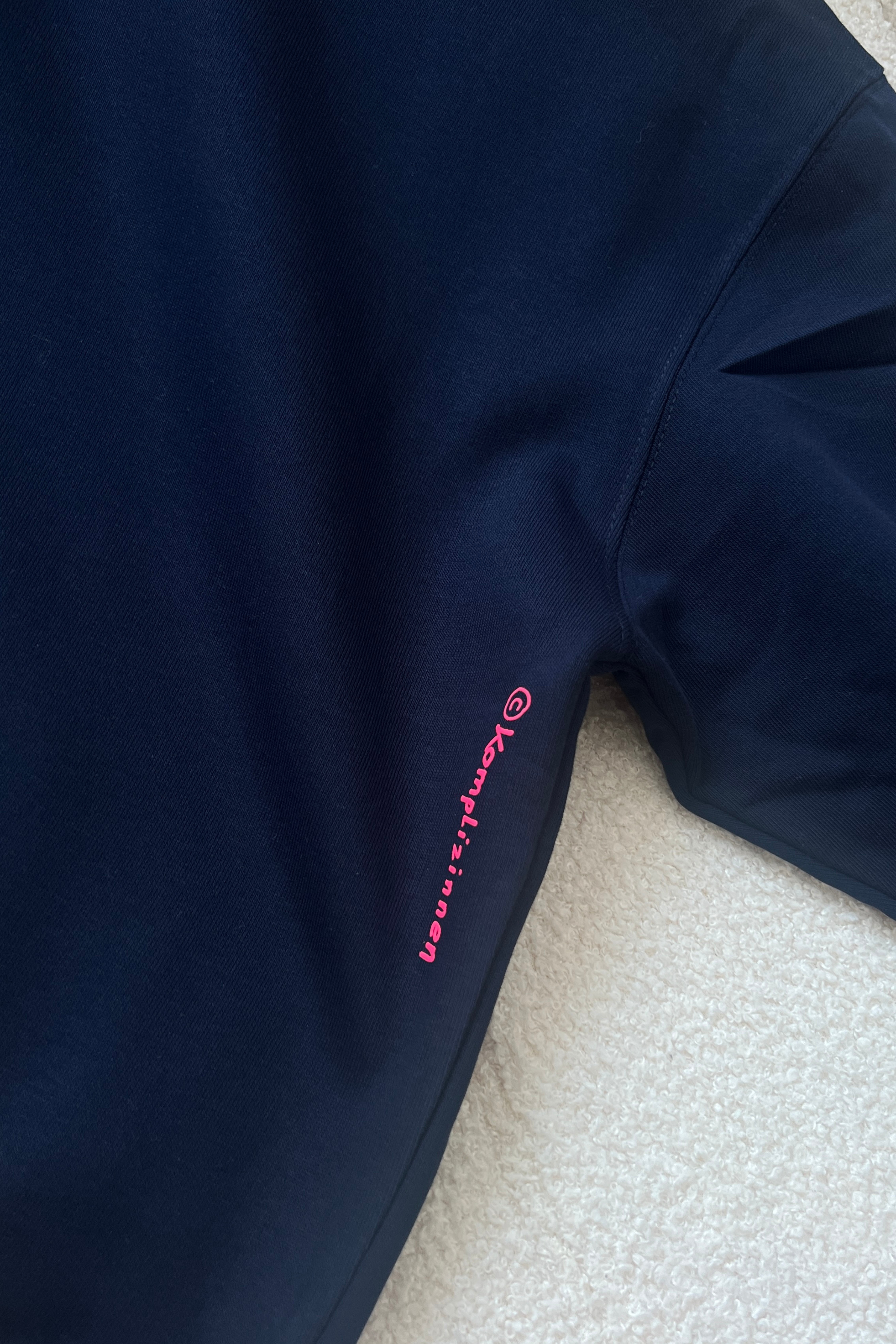 Hoodie Crop LE CLUB navy/ neon-pink