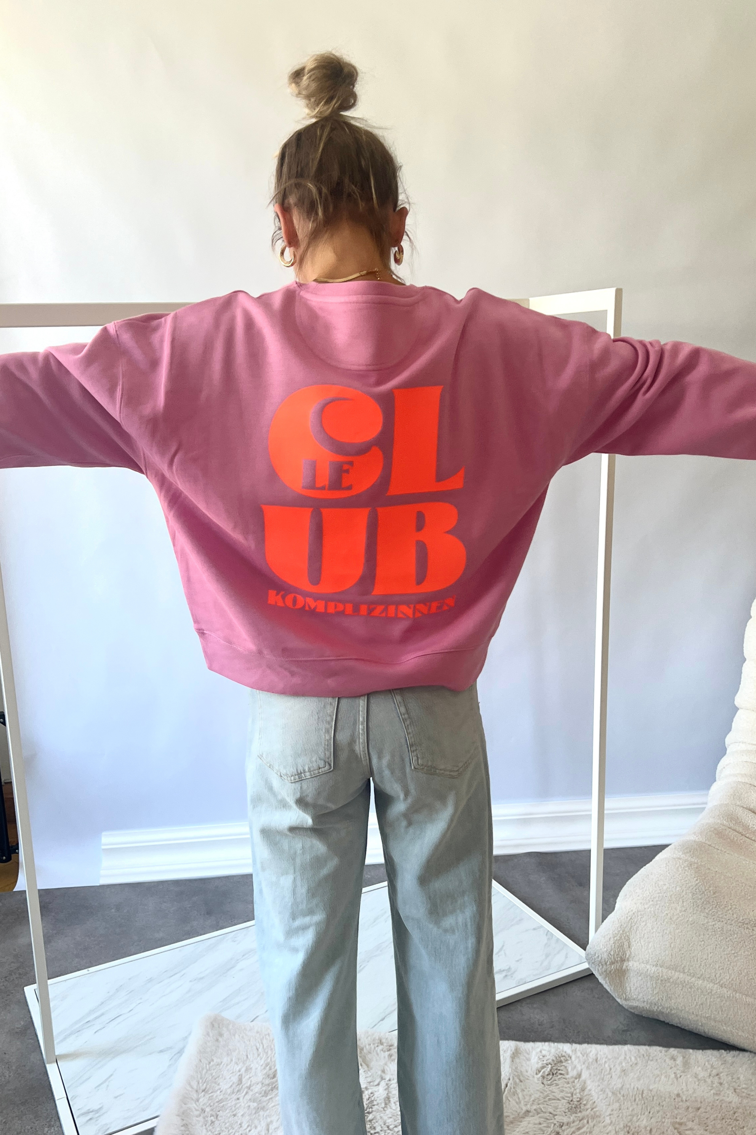 LE CLUB Sweater pink/ neon orange