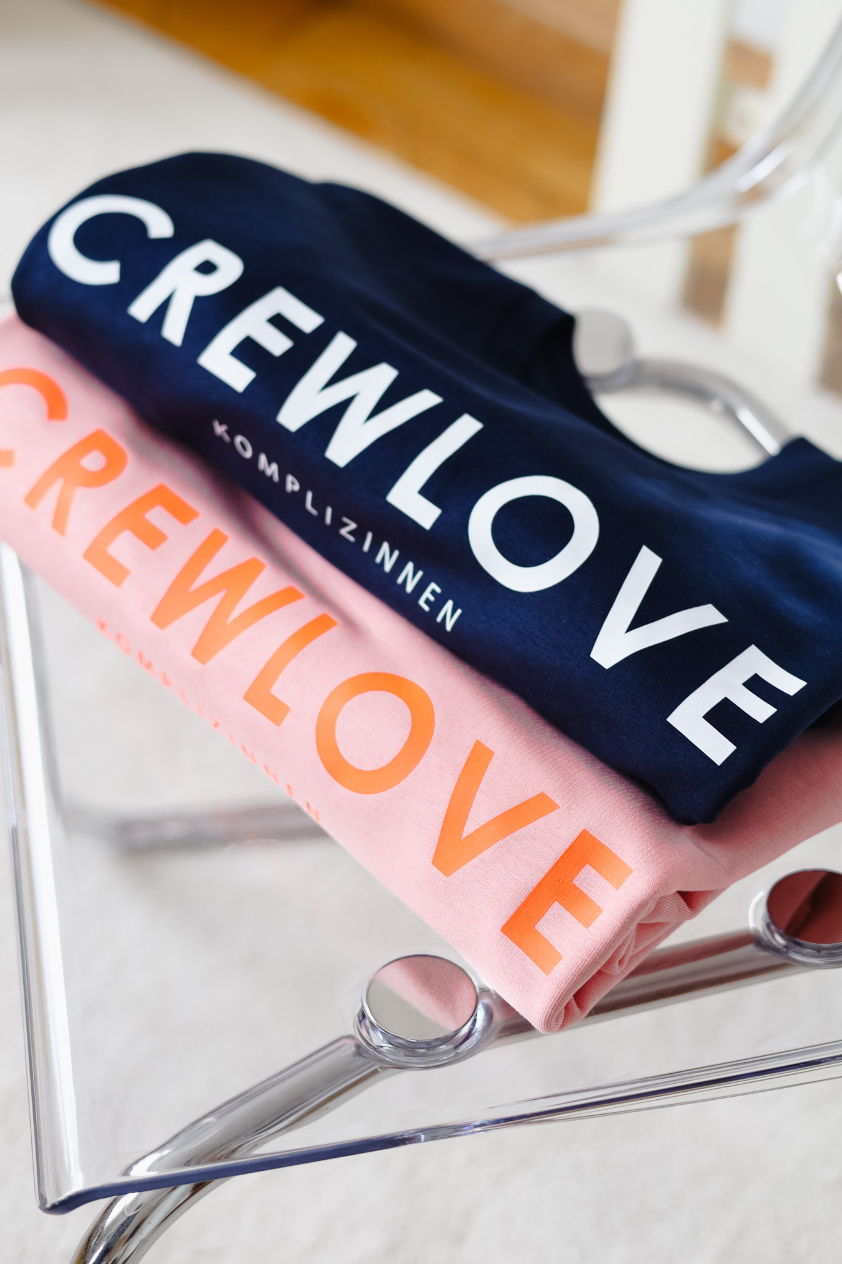 CREWLOVE Sweater navy/ weiß