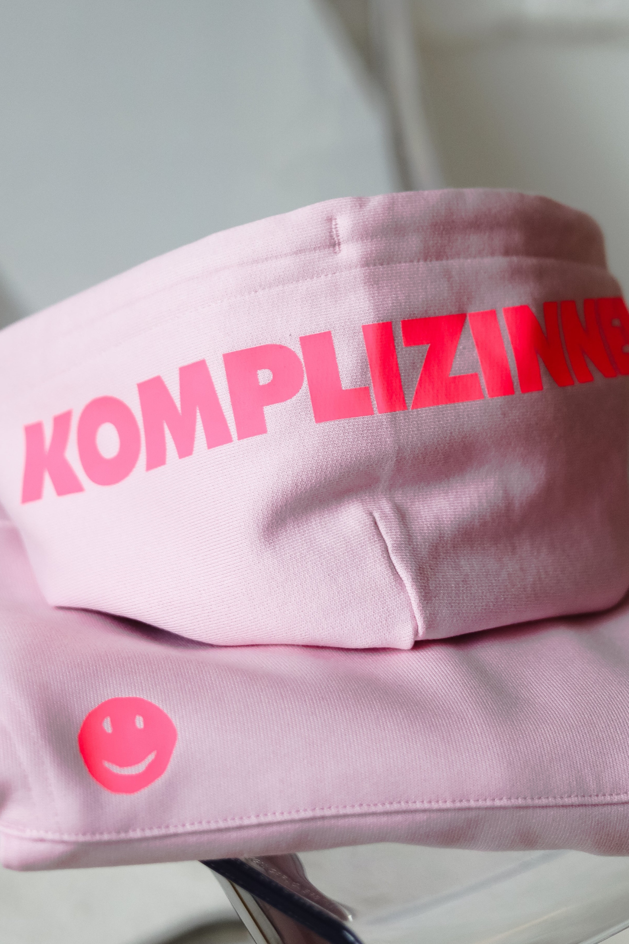 Kids Hoodie SMILEY pink/ neon-pink