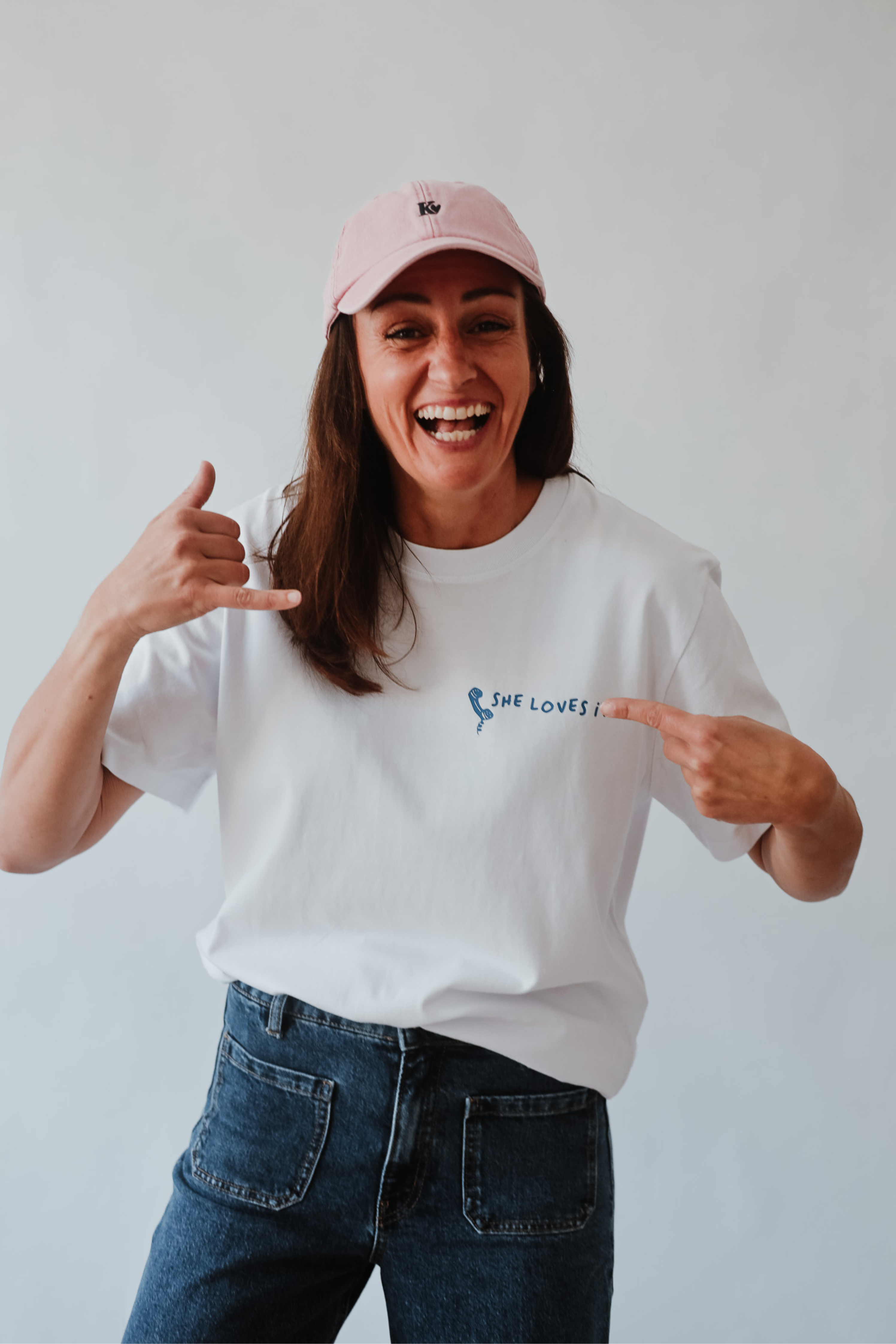 Shirt CALL YOUR MOM white/ blue