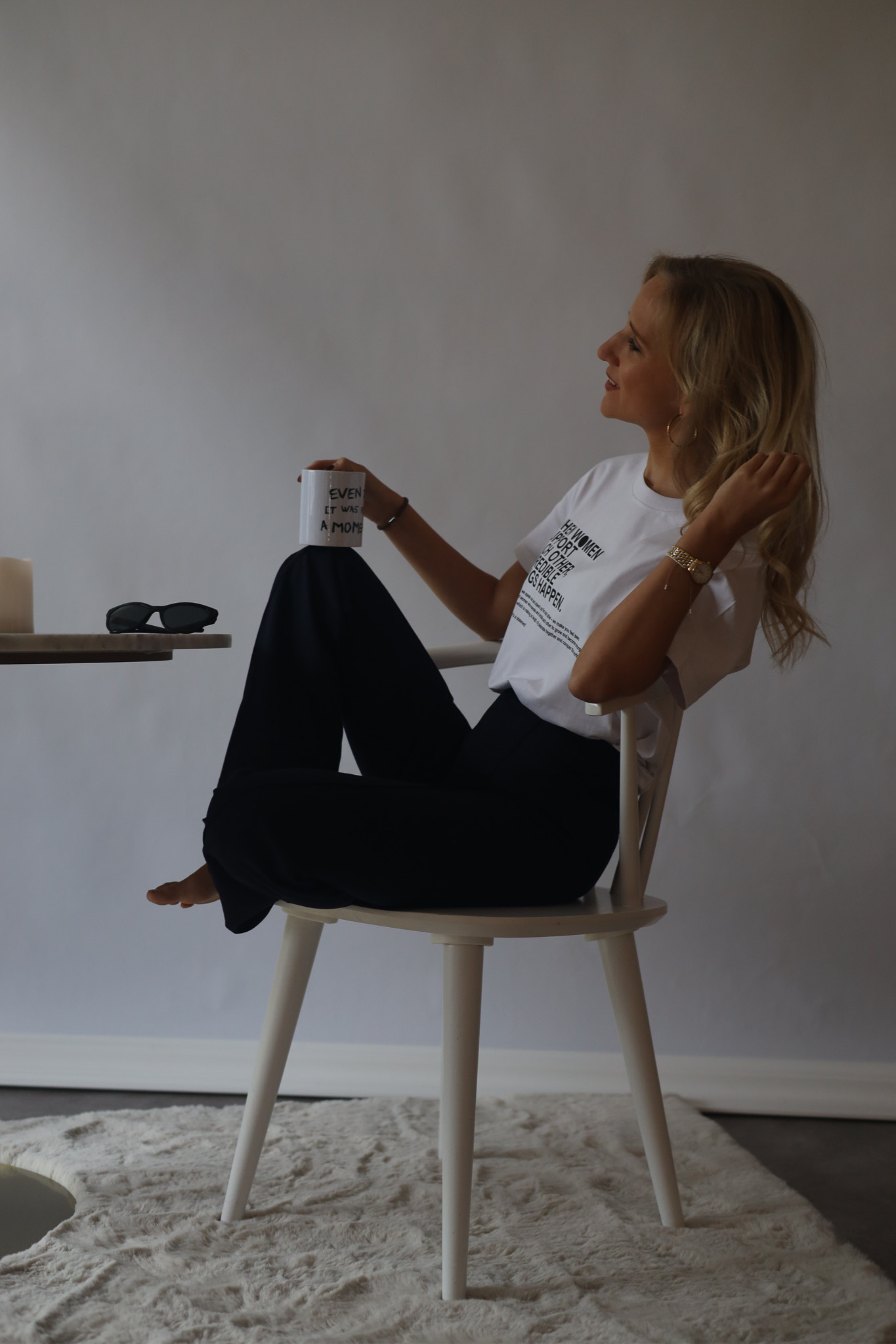 Shirt WOMEN SUPPORT white/ black