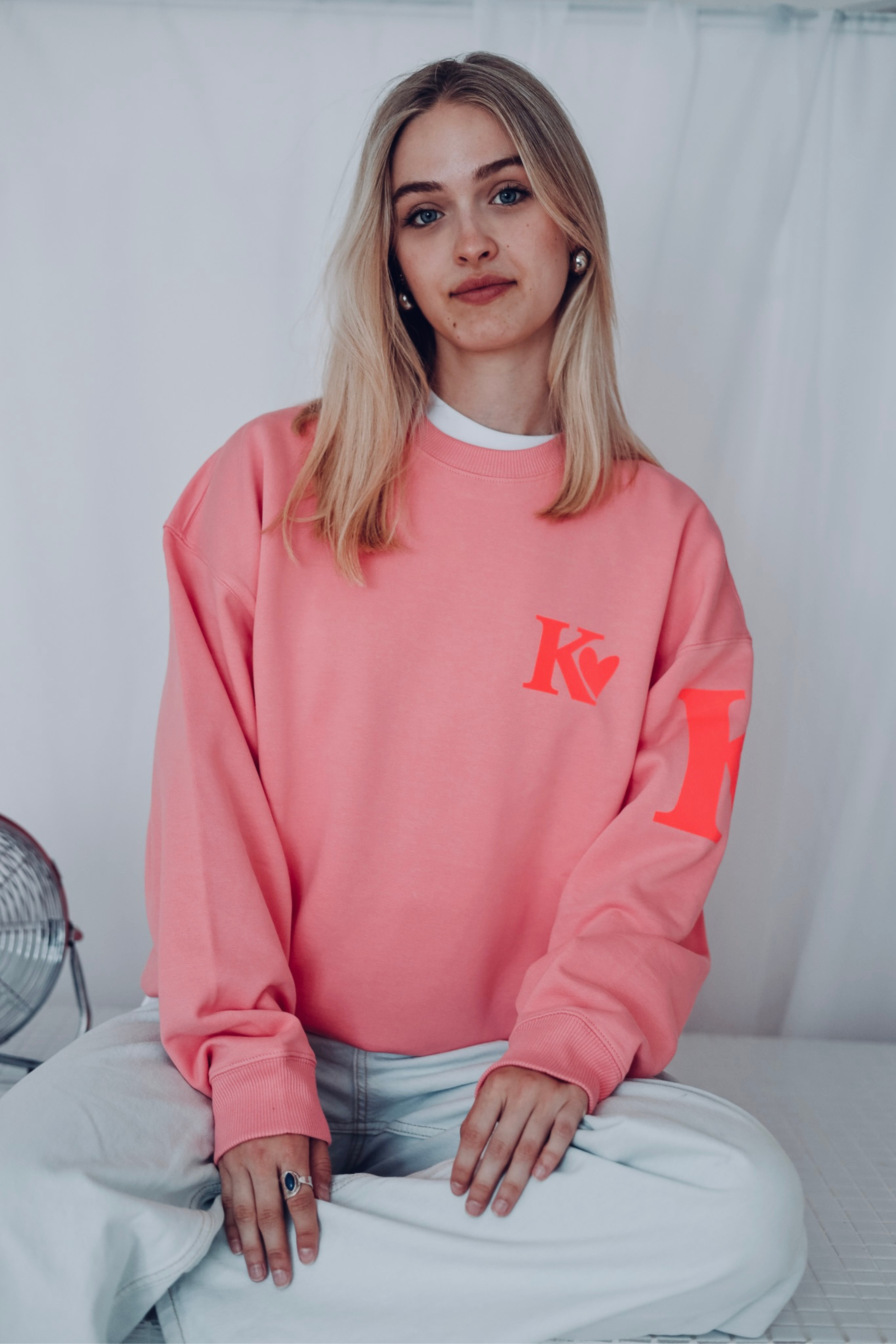 KOMPLIZINNEN STUDIO5 Sweater coral pink LIMITED EDITION