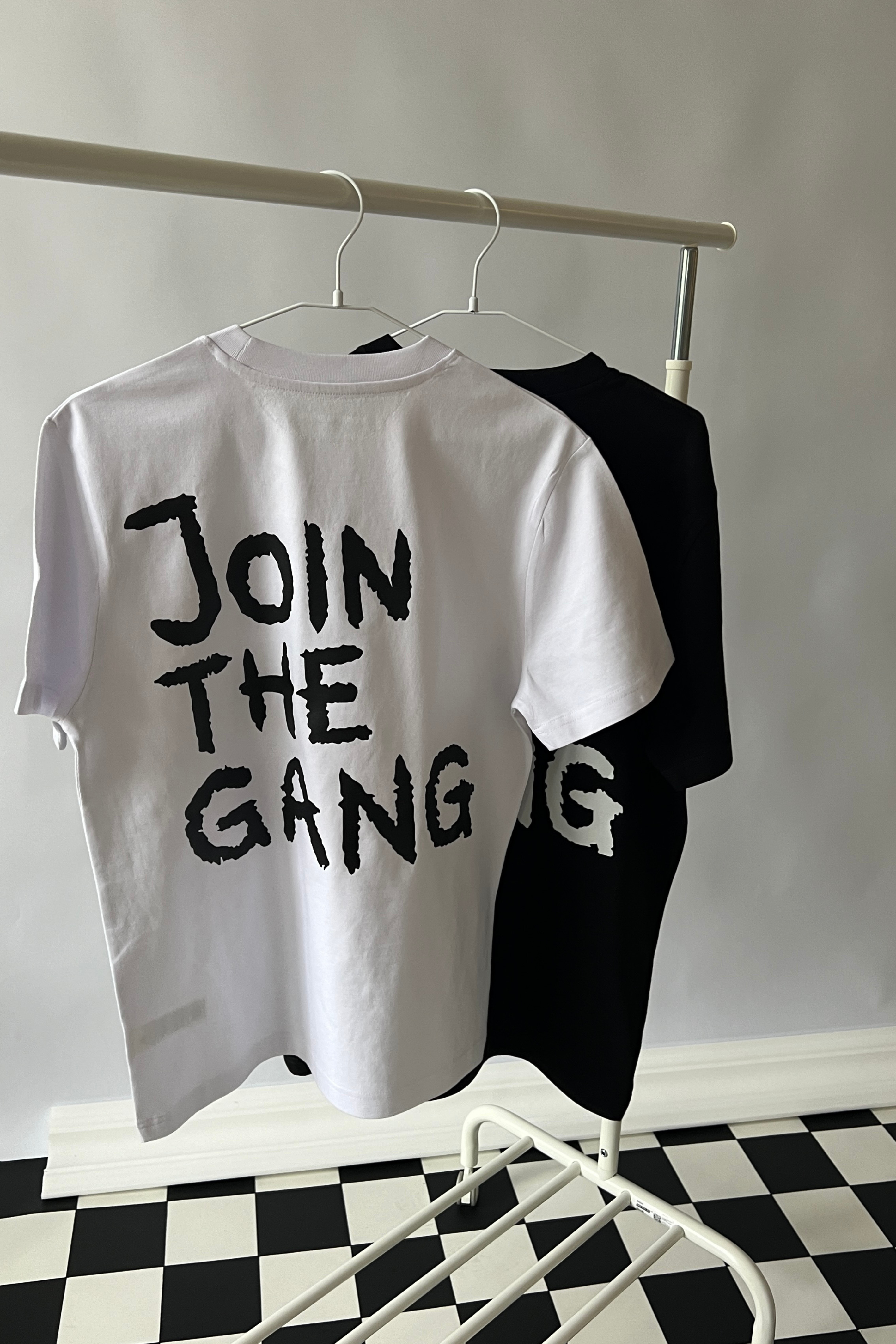 Shirt JOIN THE GANG white/ black